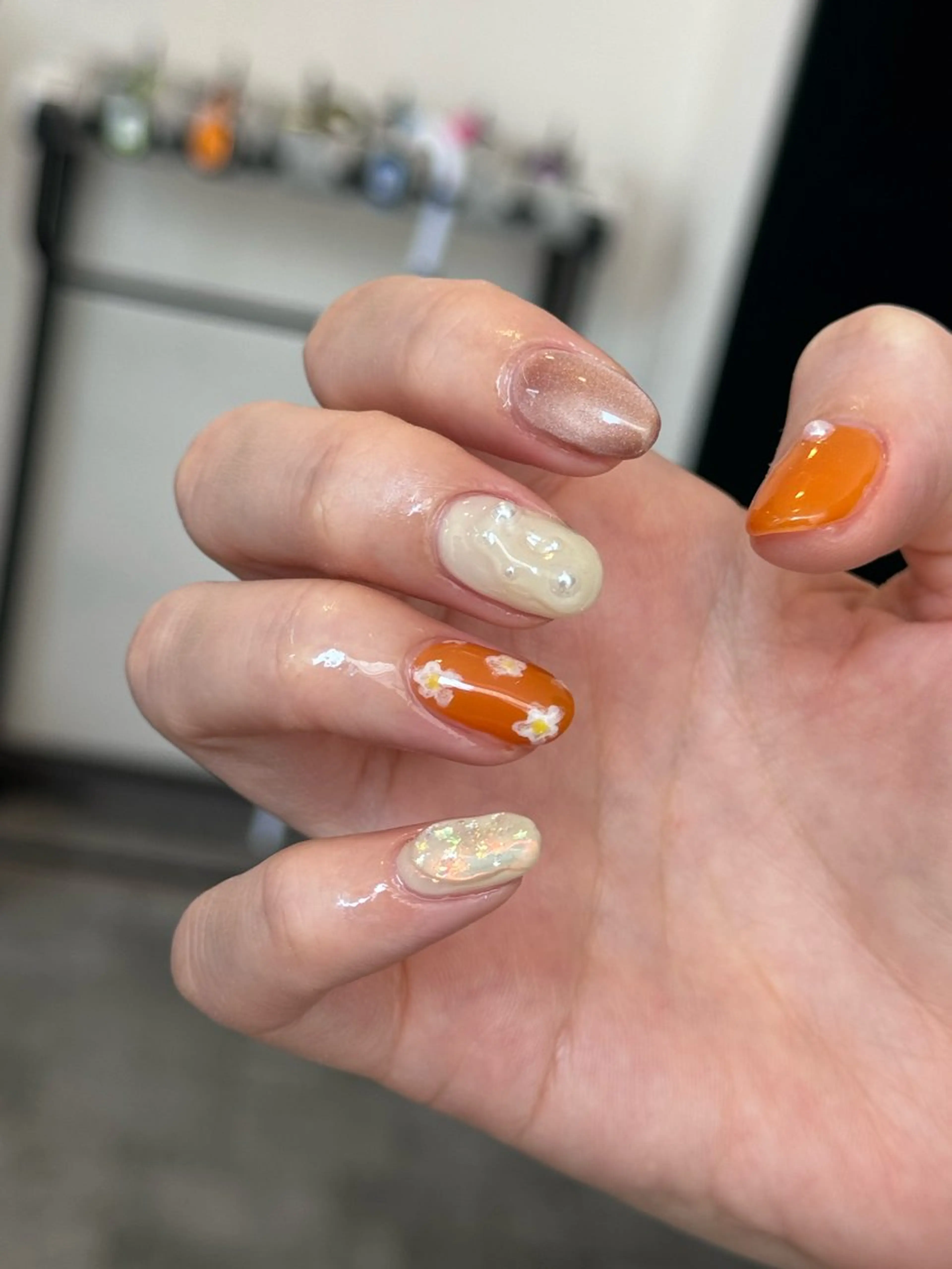 ネイル フレンチネイル マグネットネイル メンズネイル ニュアンスネイル ワンカラーネイル ハンドネイル GRANDE大須 Cecil💜のネイルデザイン