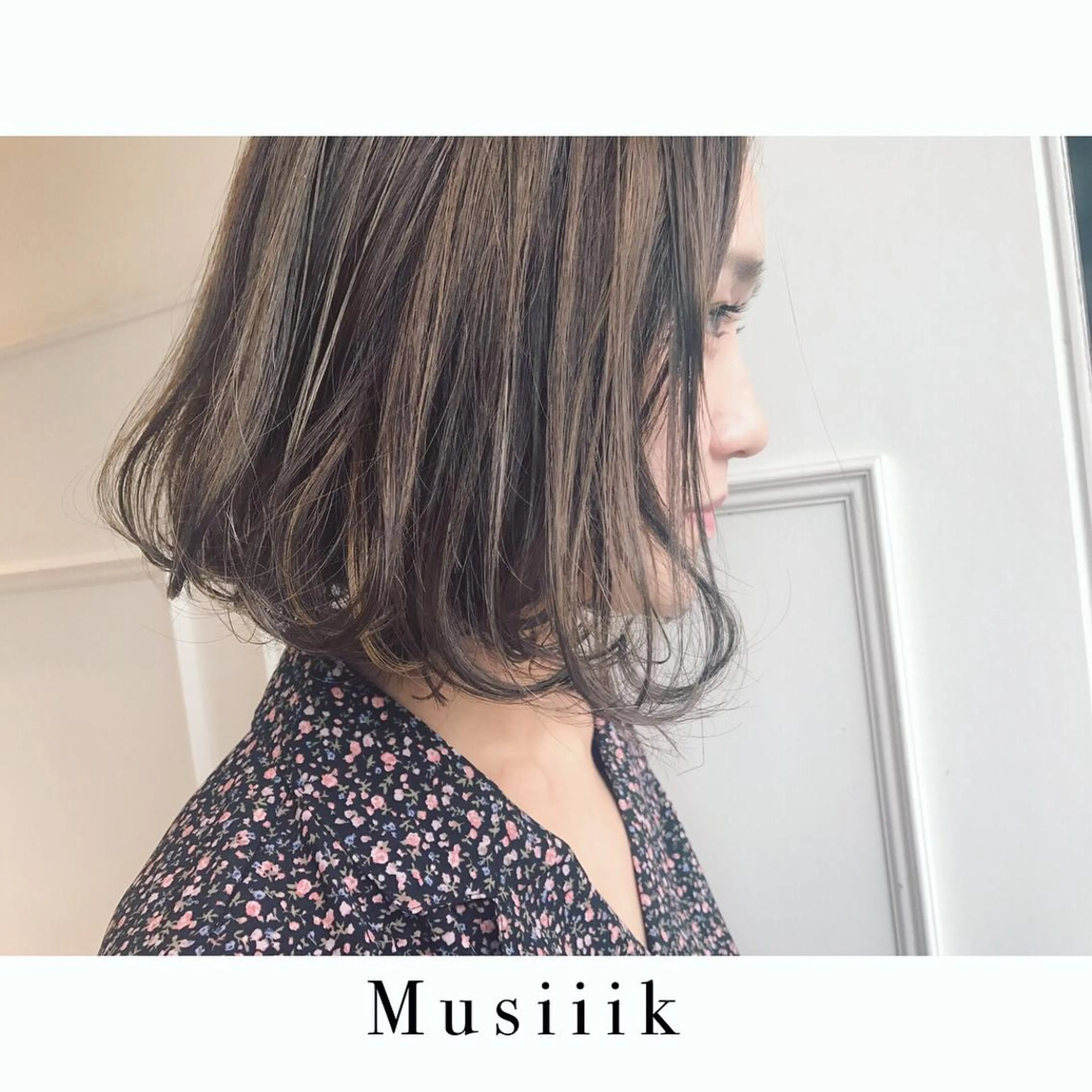ショート カラー アッシュ ブルーカラー ブルーアッシュ ハイライトカラー ボブ Musiiik hairのヘアスタイル
