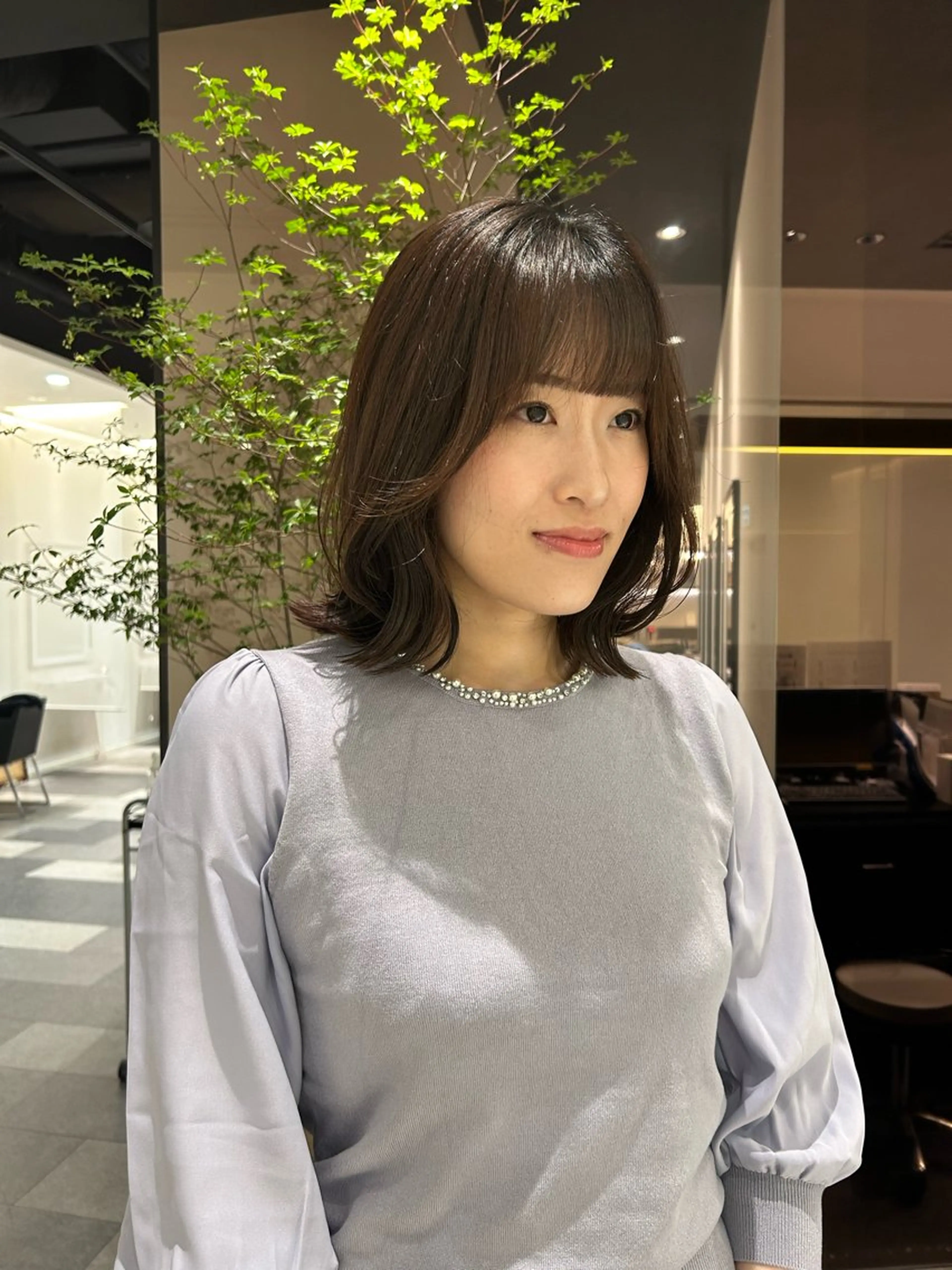 ミディアム 中原 優美のヘアスタイル