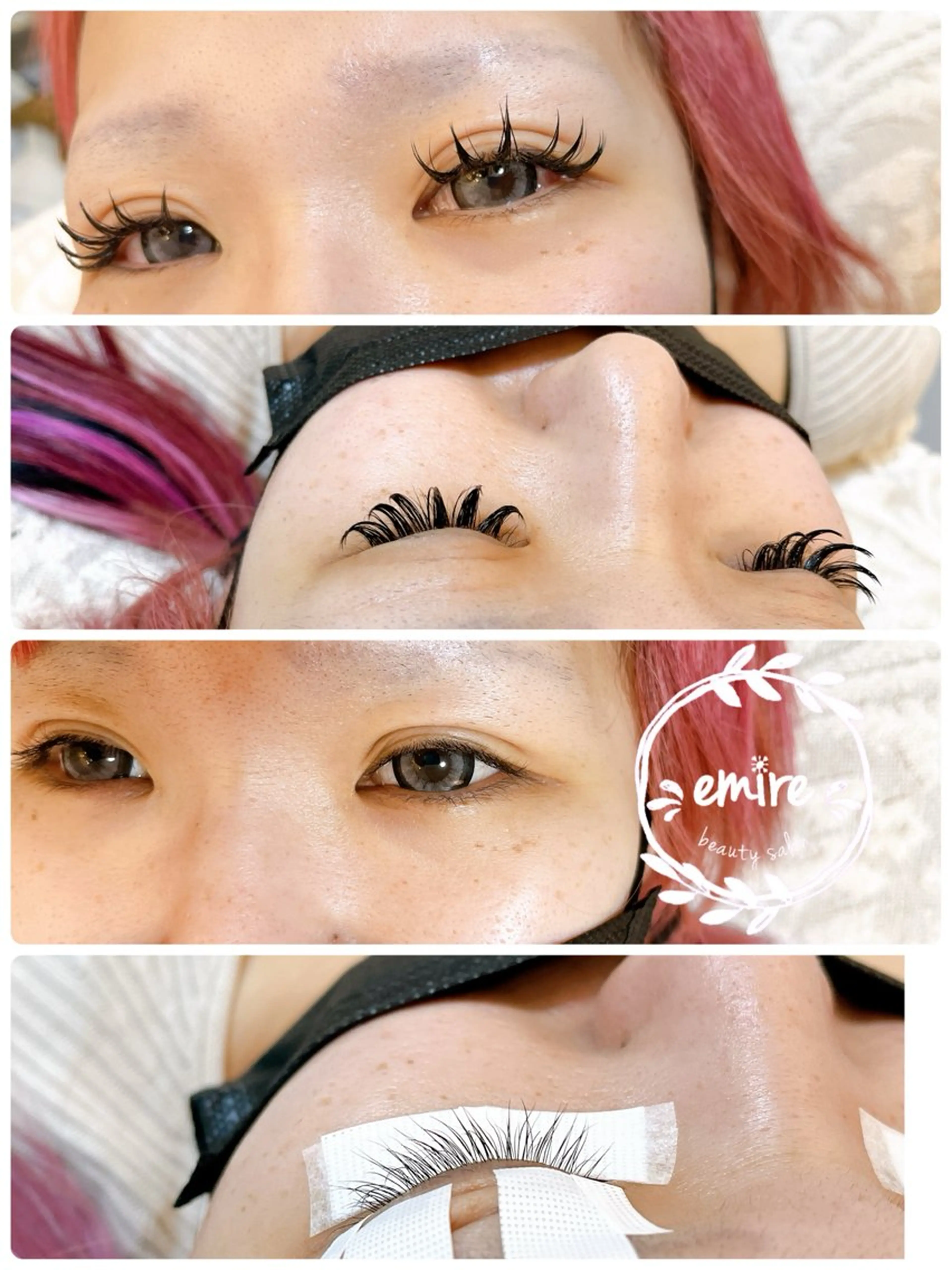 マツエク・マツパ 束感まつ毛 emire ビューティーサロンのマツエク・マツパデザイン