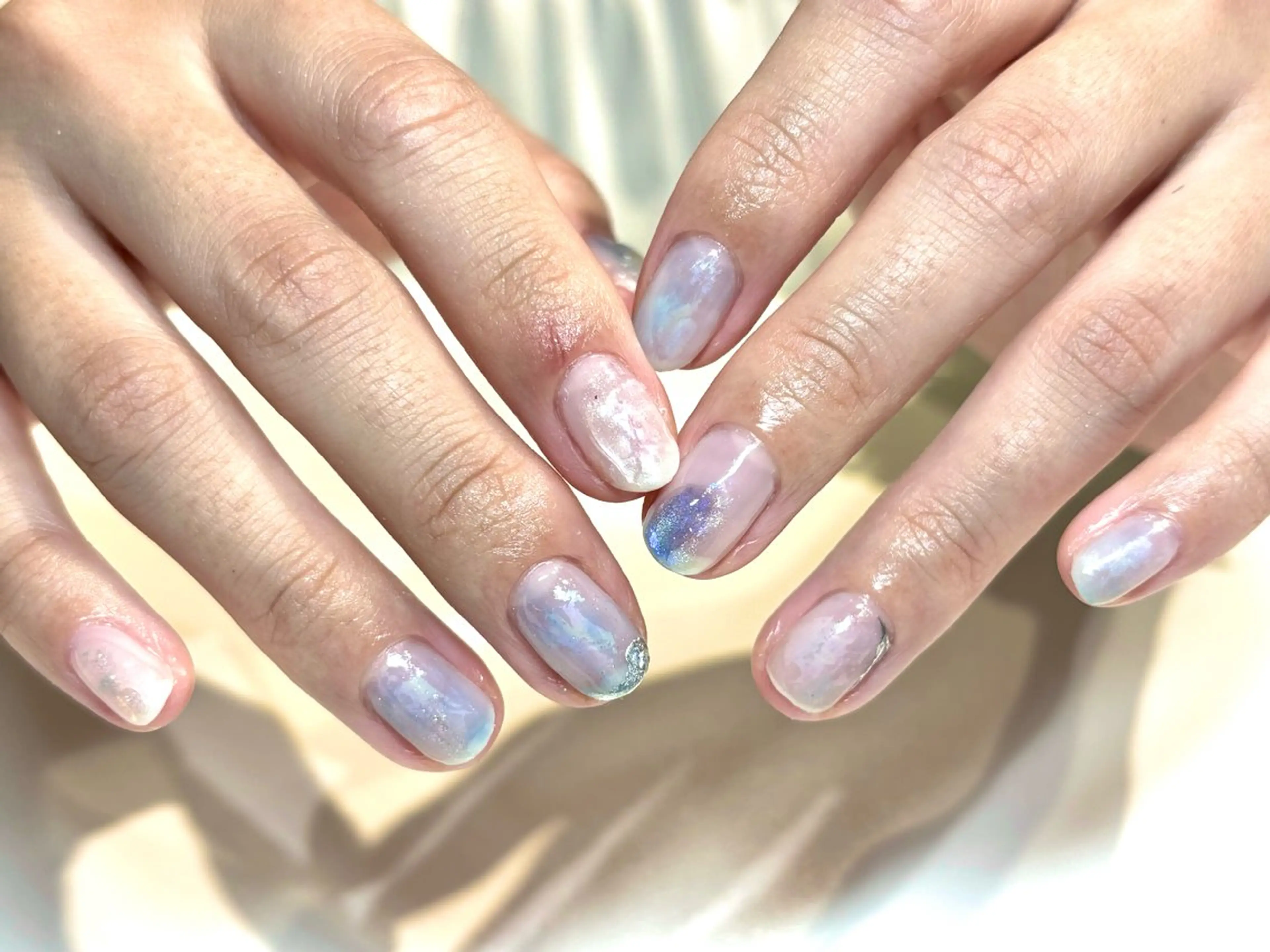 ネイル フットネイル フレンチネイル ジェルネイル グラデーション マグネットネイル ハンドネイル ヘアー.ネイル二刀流 misa🫧のヘアスタイル