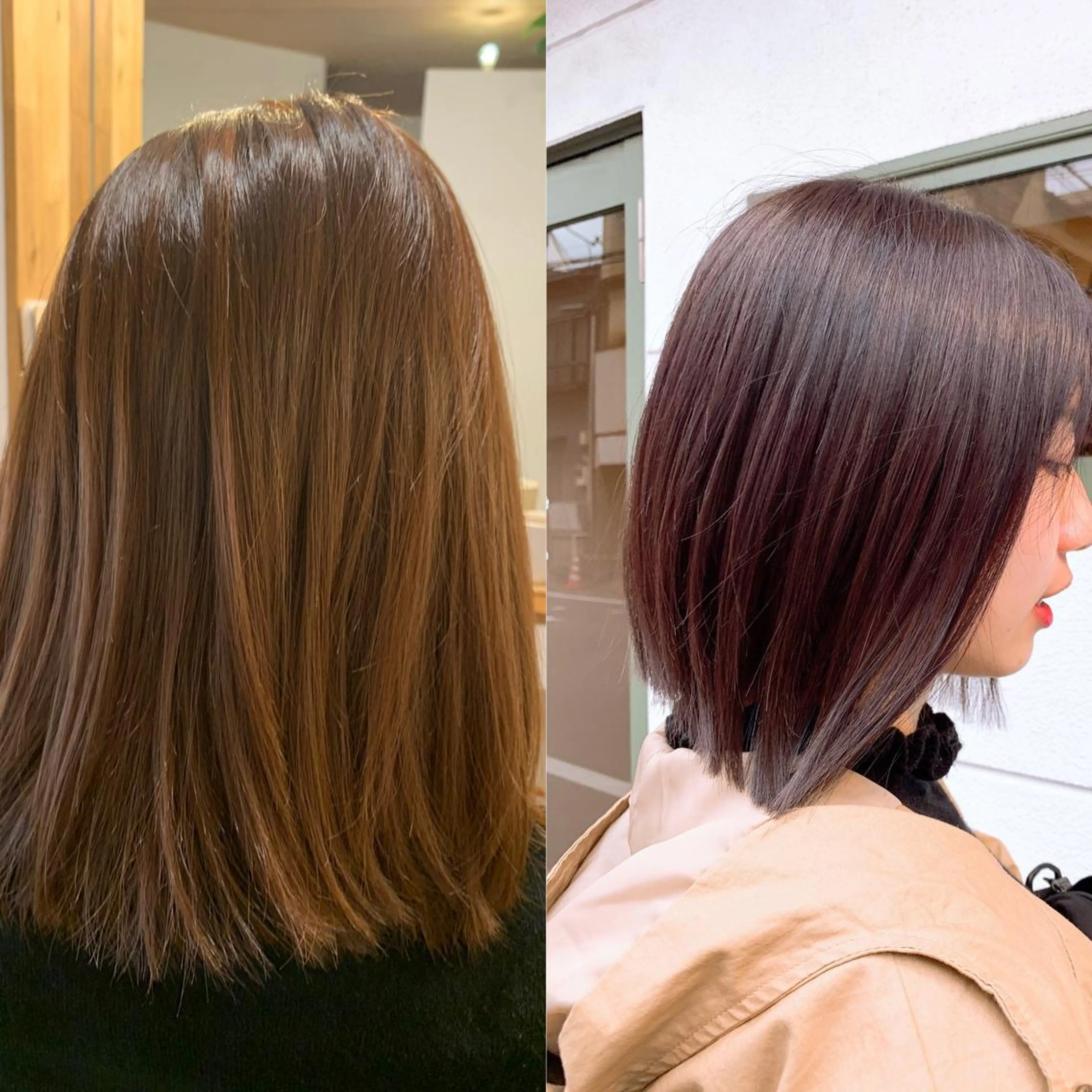 ショート カラー 切りっぱなしボブ ワンレンボブ ラベンダーカラー ボブ カット ヘアカラー トリートメント Sachiko ❤︎‬Pressのヘアスタイル