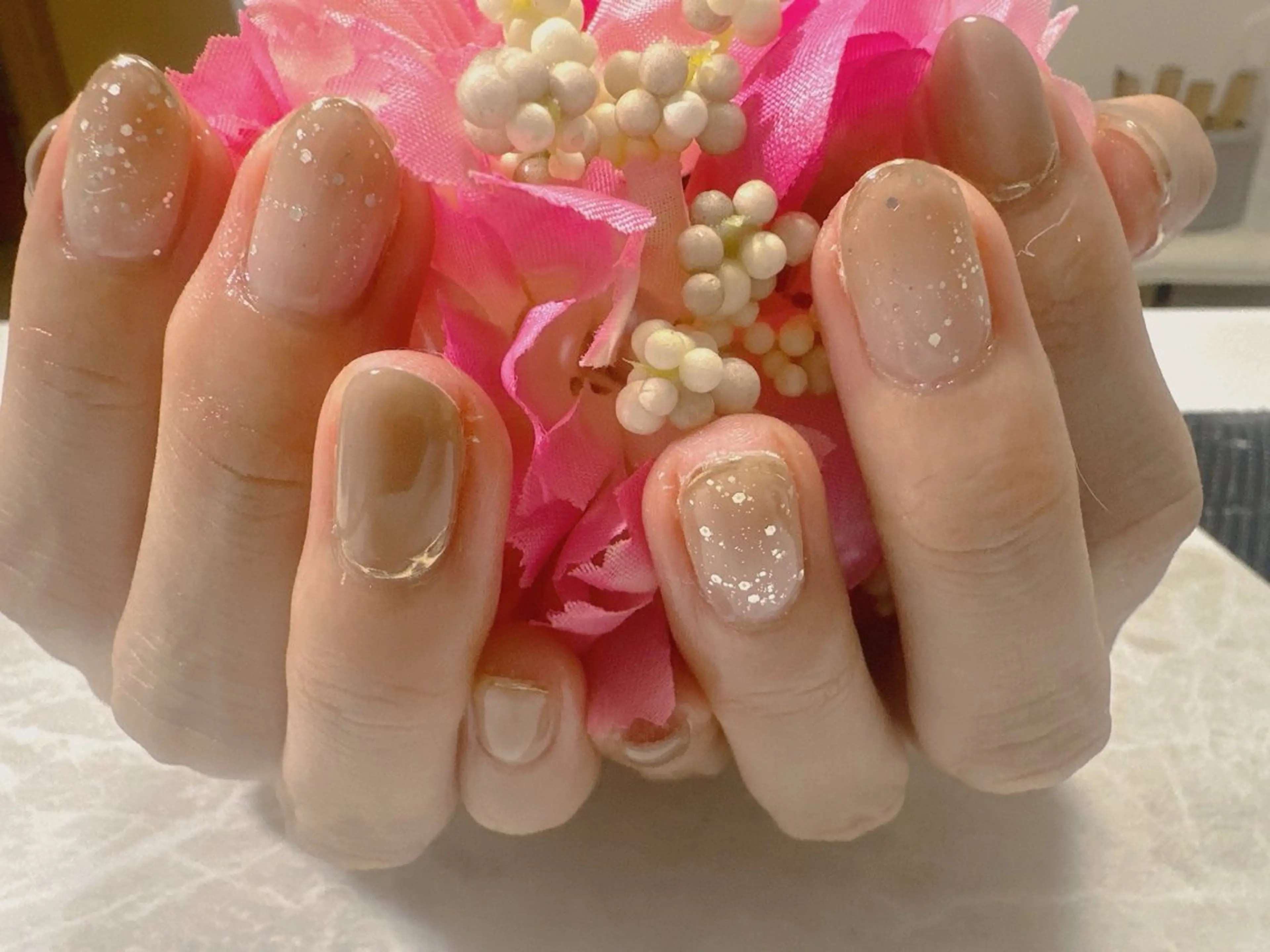 ネイル ニュアンスネイル ハンドネイル フットネイル Lokahi NAILのネイルデザイン