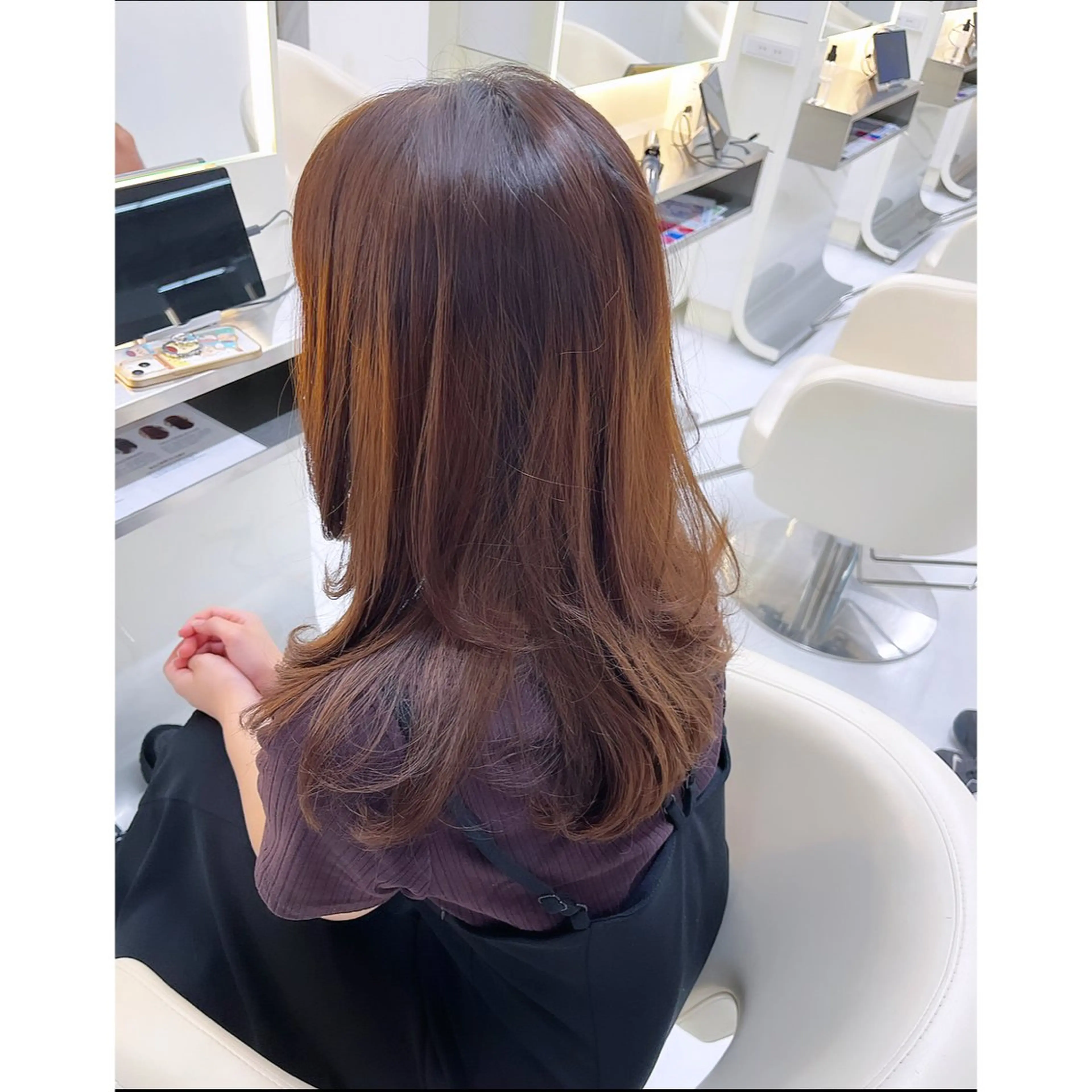 セミロング レイヤーカット asterisk所属・涼音 🫧前髪お助け美容師のヘアスタイル