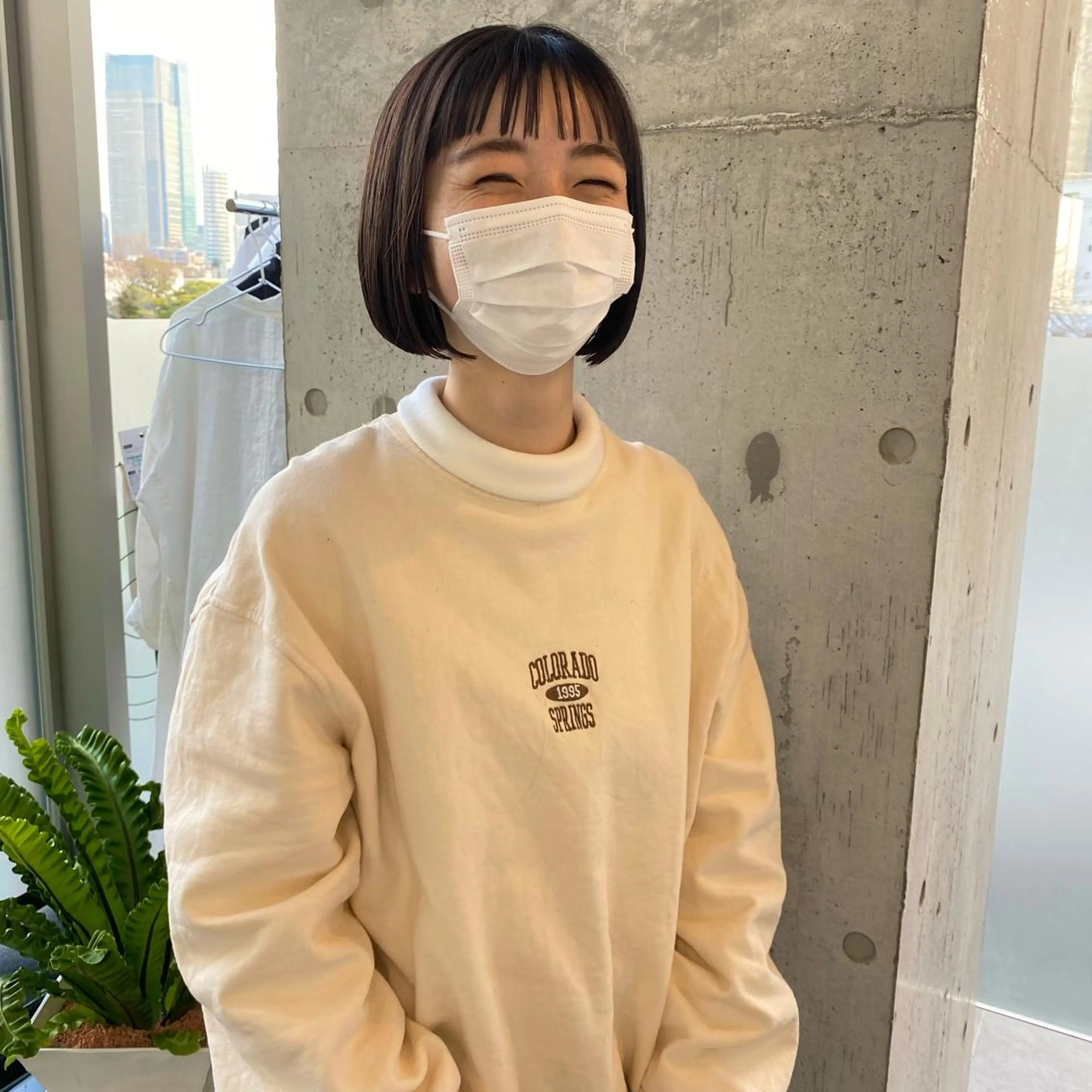 ショート ボブ オン眉 YinYang所属・川﨑 章弘のヘアスタイル