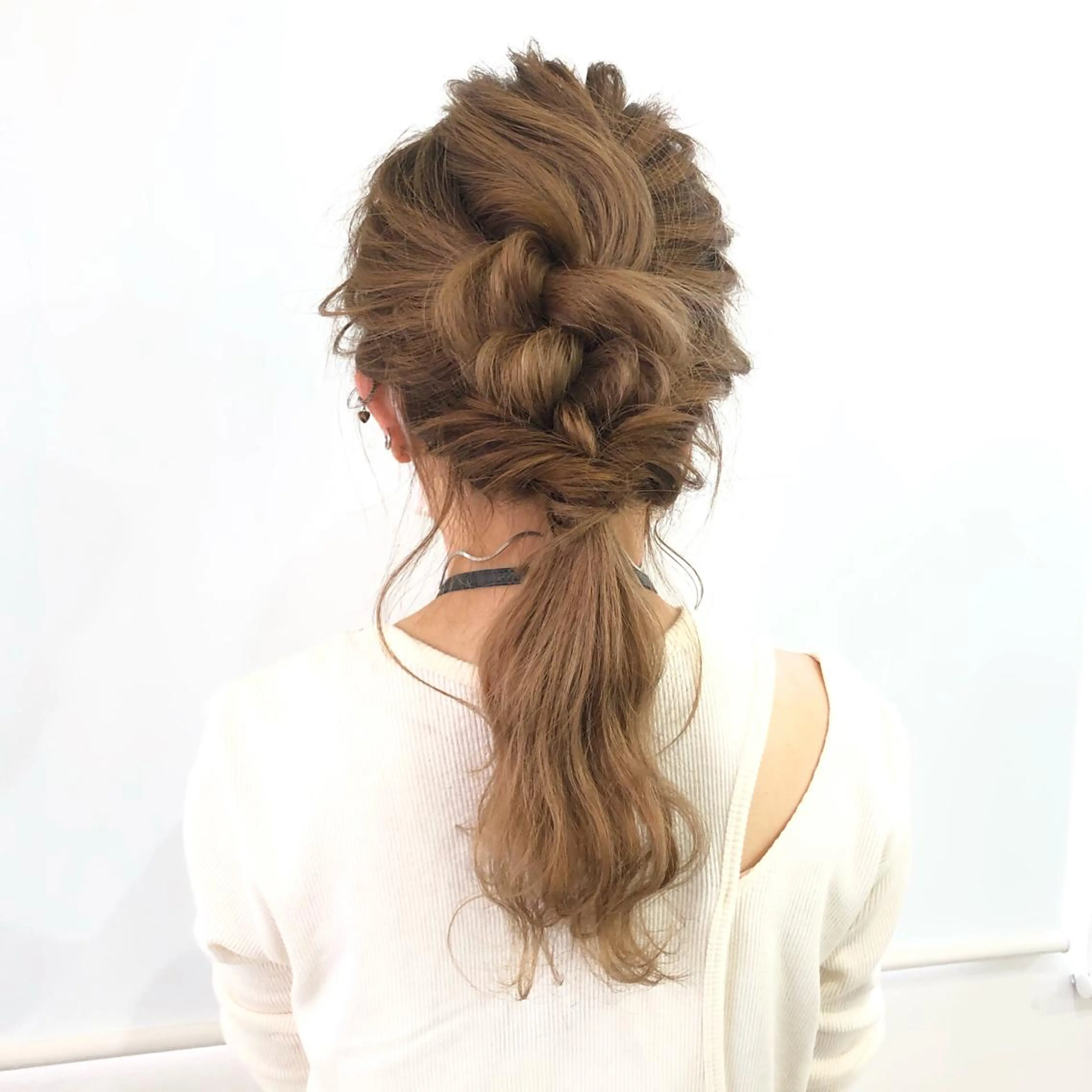 ロング カラー ヘアアレンジ 簡単アレンジ GO TODAY  SHAiRE SALON岡山所属・Sana/ 耳ツボ/インナーのヘアスタイル