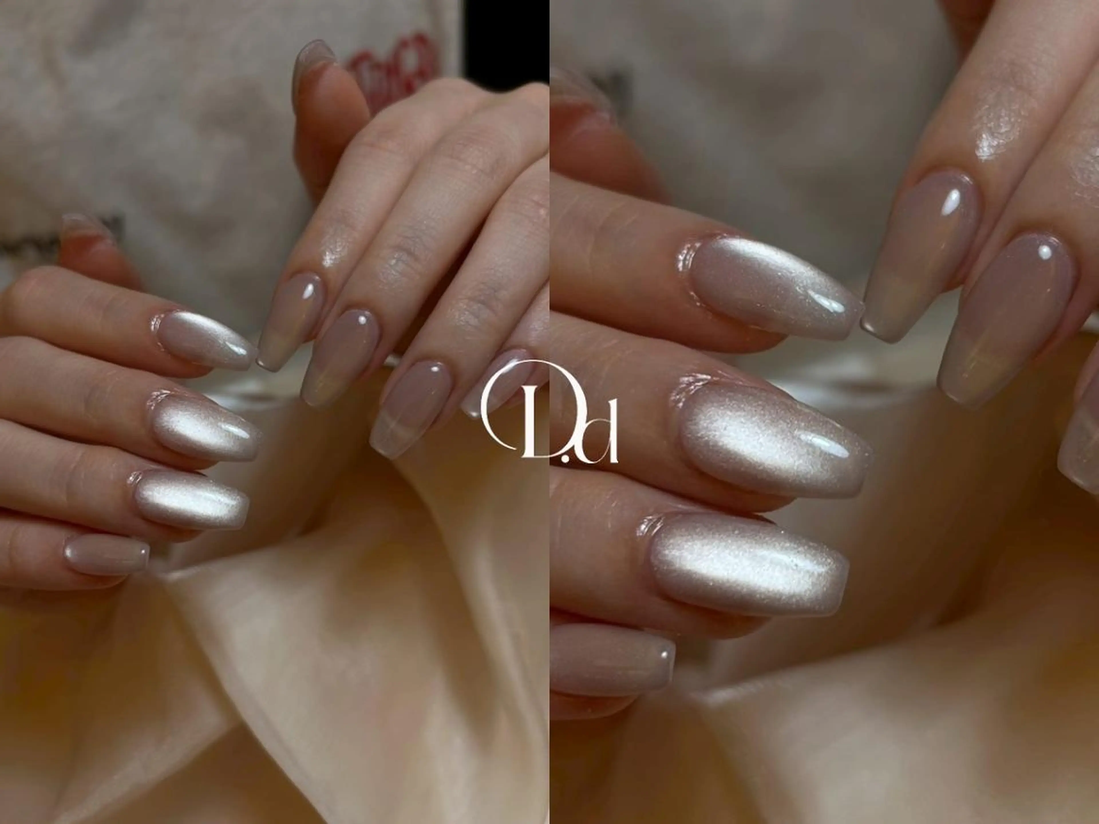 ネイル アートネイル ゴールド 韓国ネイル マグネットネイル マットネイル 💕D.d nail Hideyo🌸のネイルデザイン