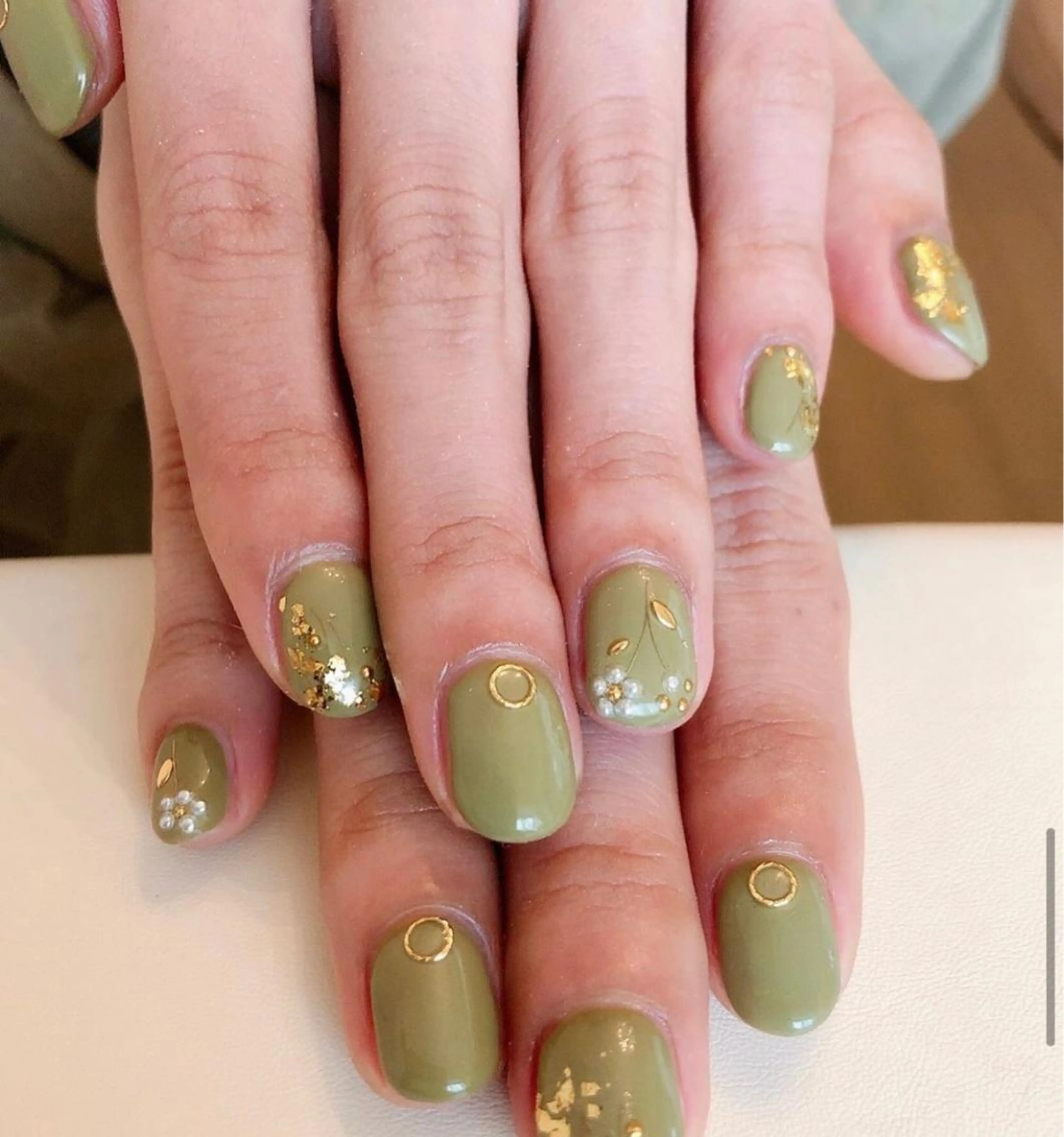 ネイル ピスタチオネイル Ｍ☆NAIL asamiのネイルデザイン