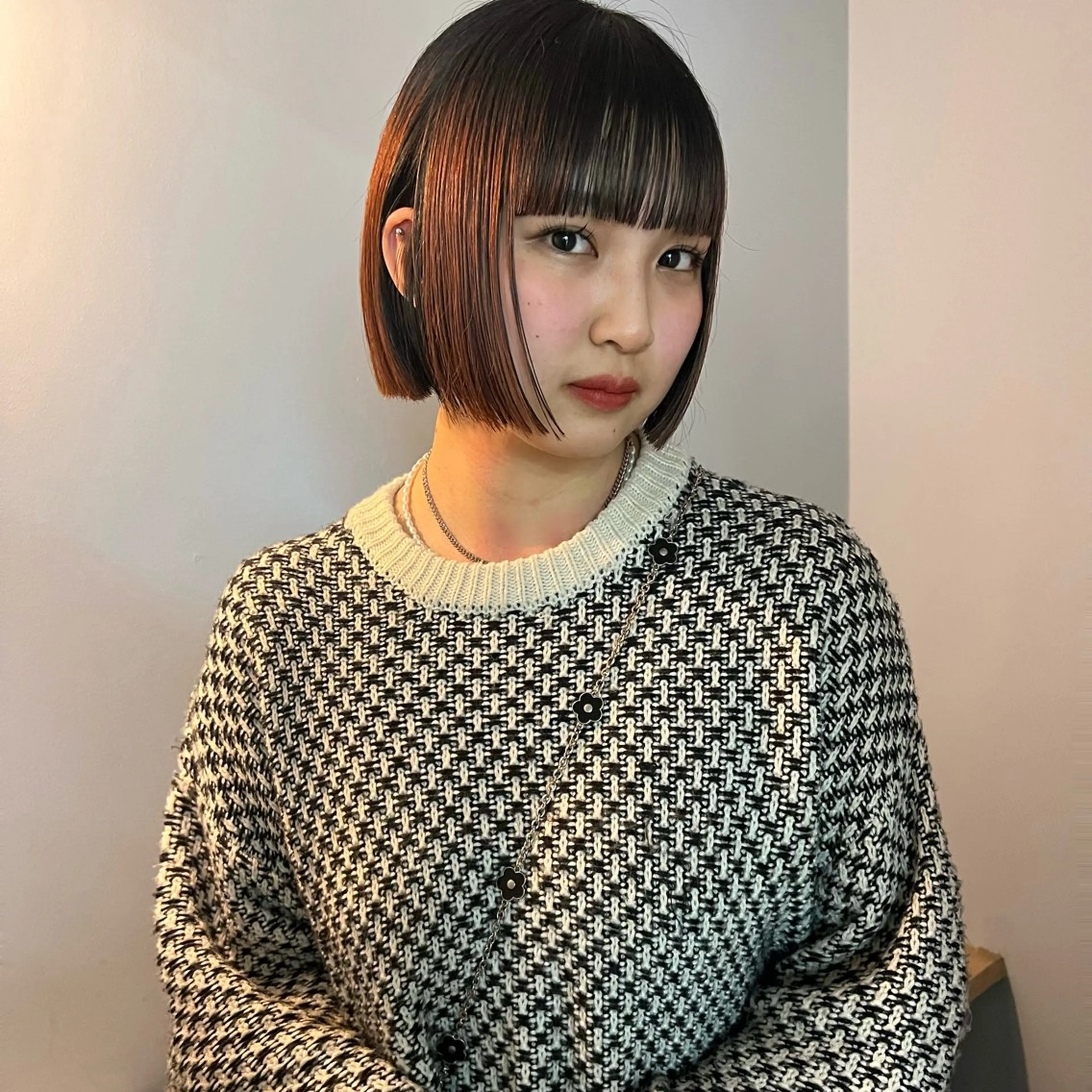 ミディアム 舟橋耀/ブリーチカラ ー/レイヤーカットのヘアスタイル