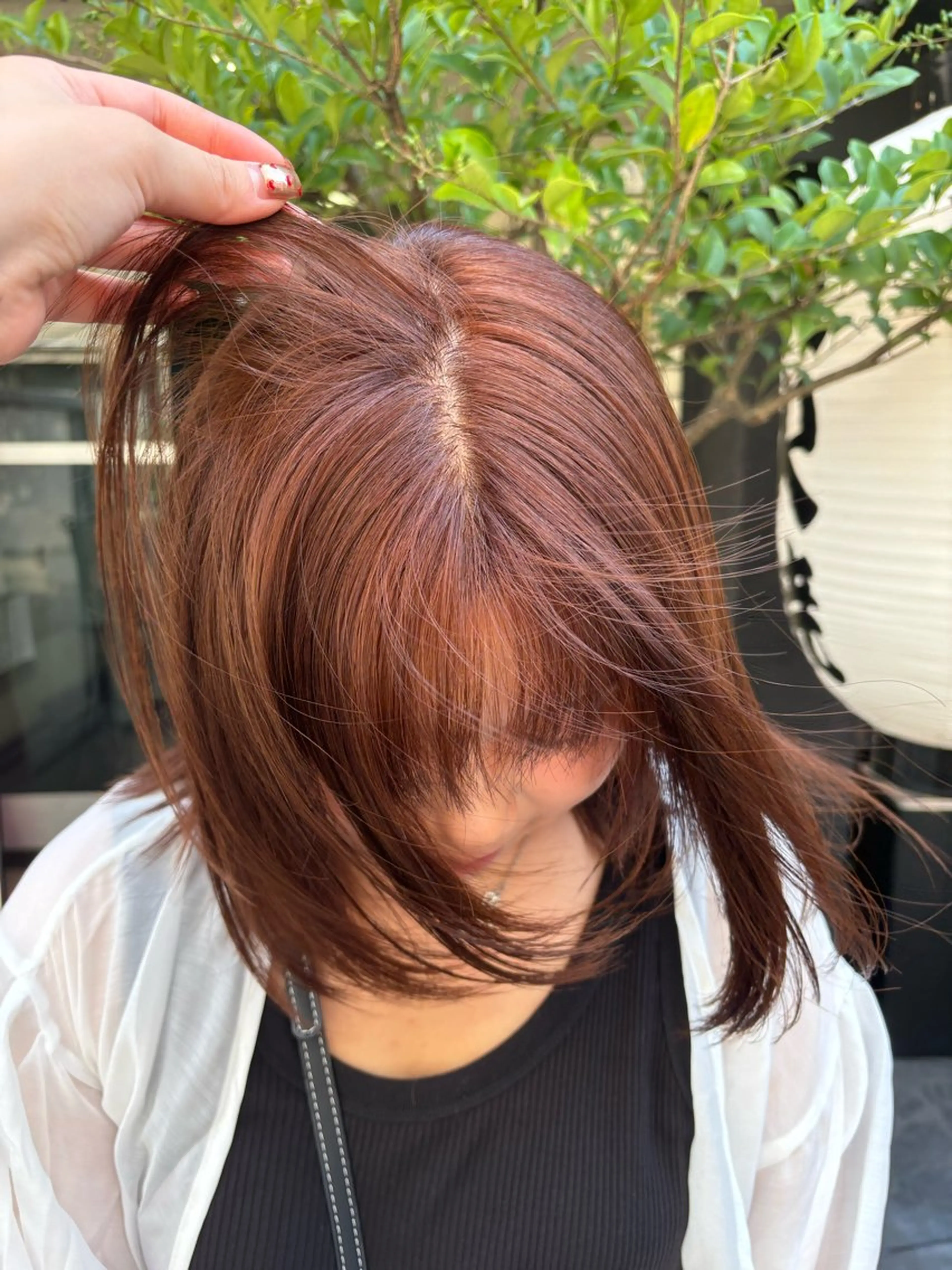 ミディアム カラー ブリーチ ダブルカラー ブリーチなしカラー ヘアカラー sakura🌸 レイヤー/韓国ヘアのヘアスタイル