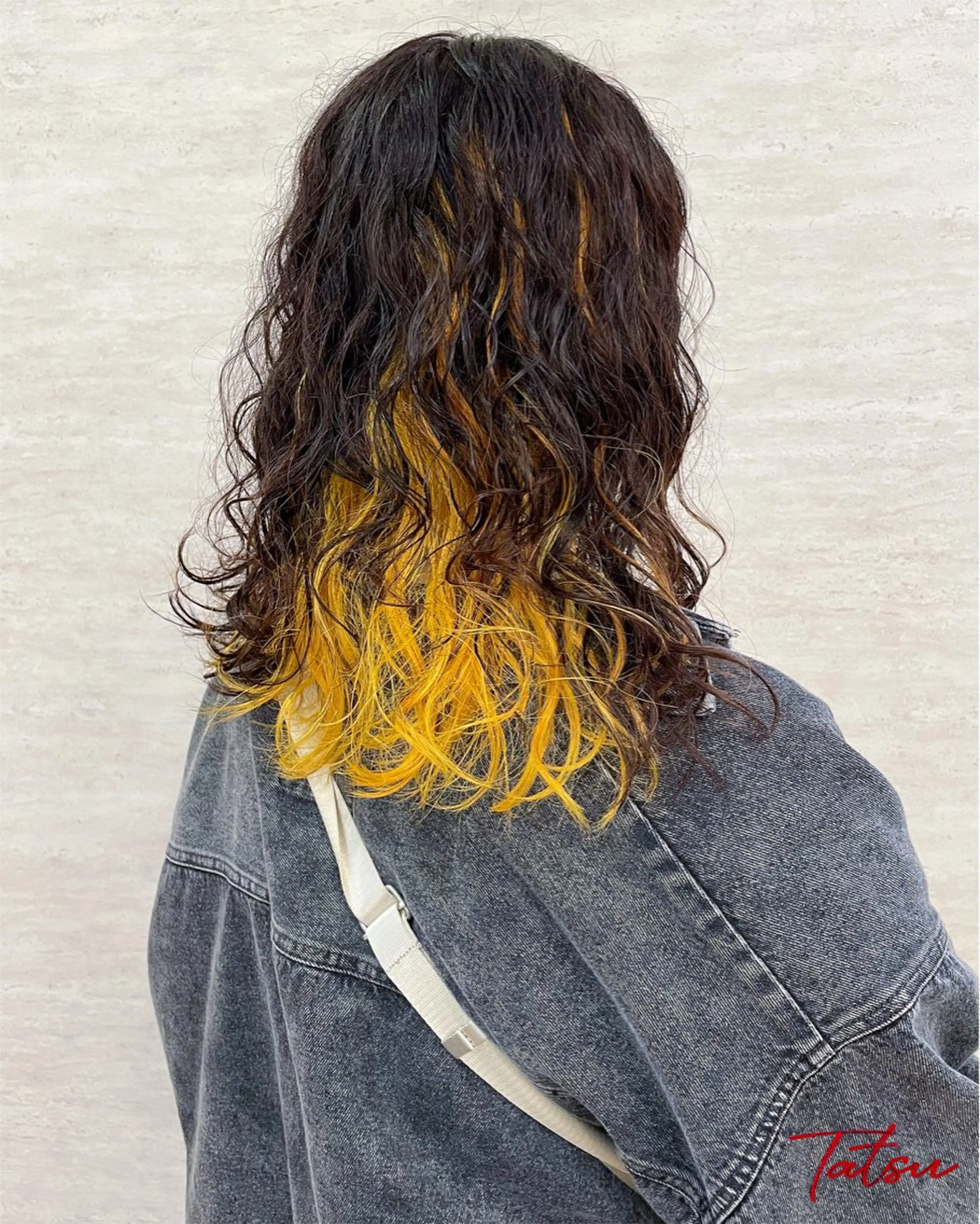 セミロング カラー カット ヘアカラー トリートメント Tatsu/newi 大分 ハイトーンのヘアスタイル