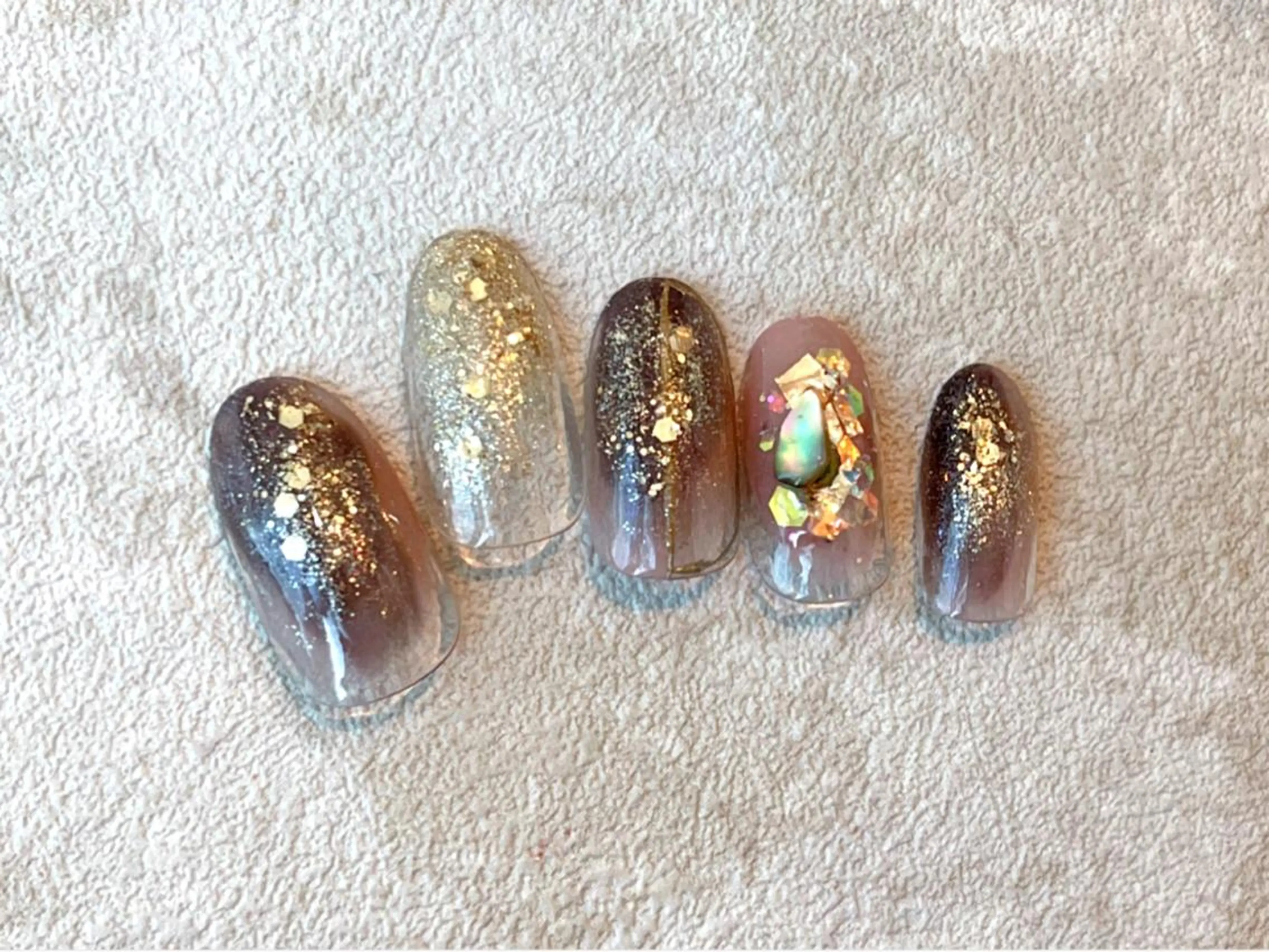 ネイル ブラウン ニュアンスネイル Nail Katoのネイルデザイン