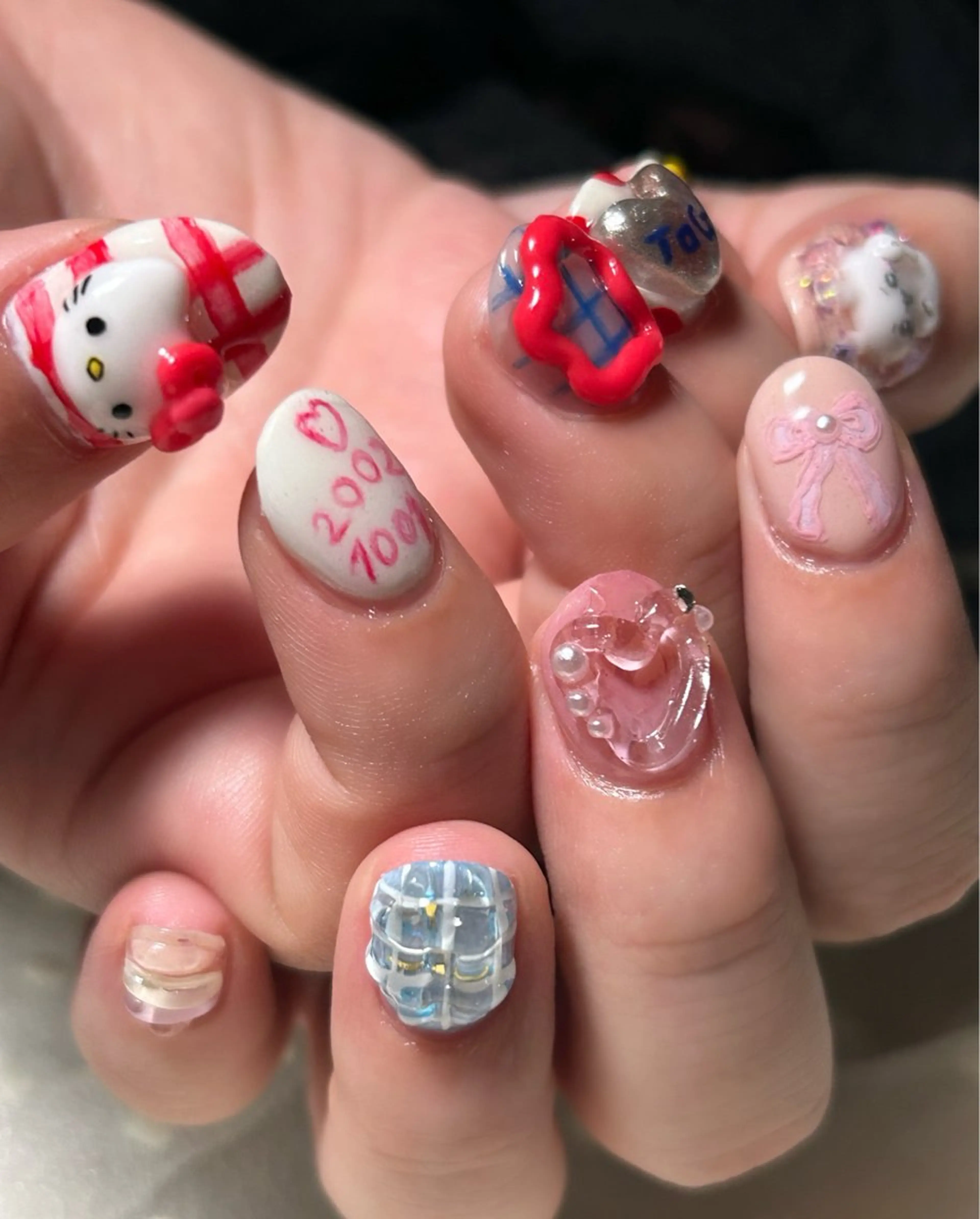 ·˚ ༘ ┊͙デコデコモリモリ nail 🫧🌷🎀🍬🏳️‍⚧️6​〜​10 𐊠𐊯𐊗 ´ ˗の写真