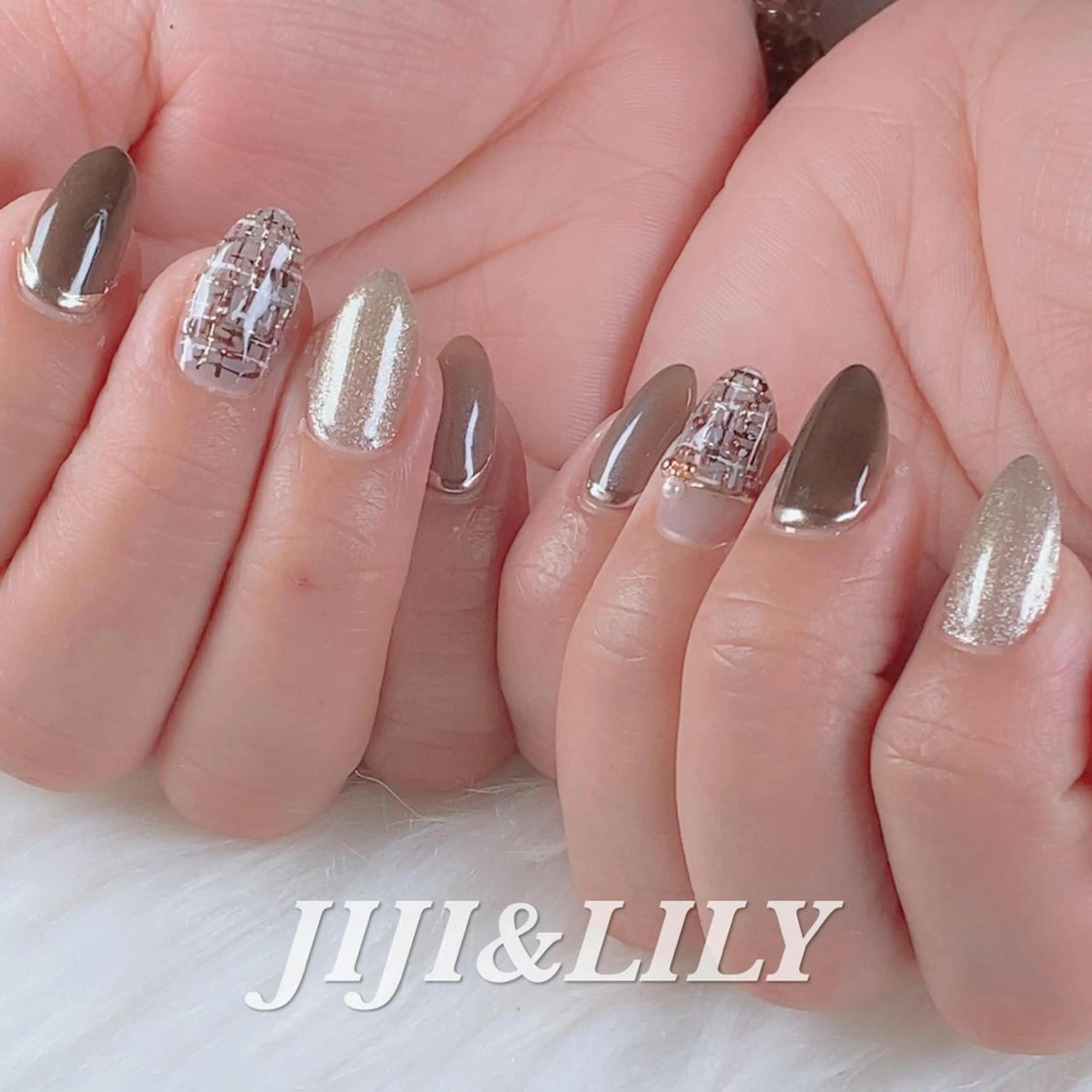 ネイル ツイードネイル 豊田 圭子のネイルデザイン