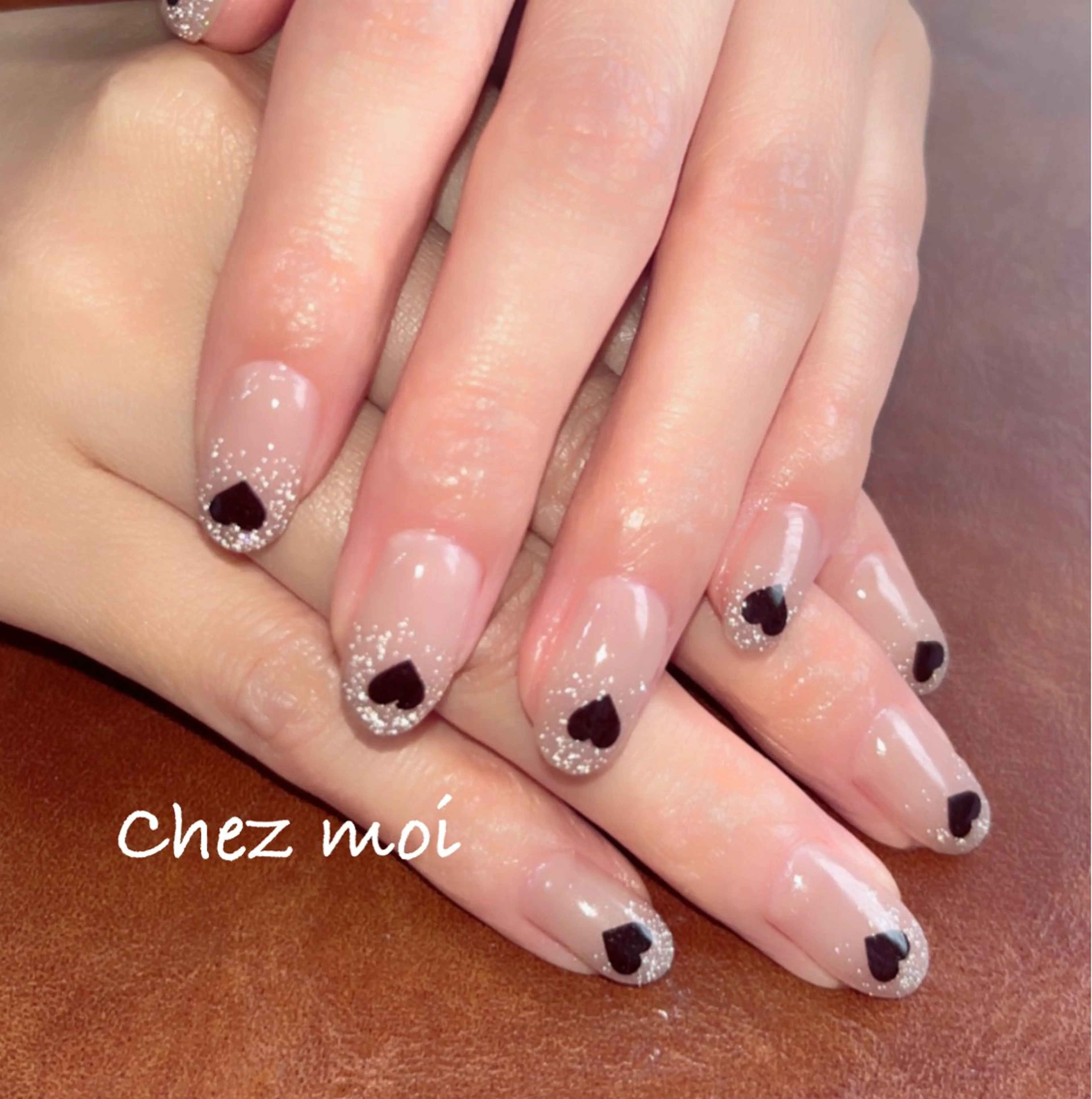 ネイル フラッシュネイル ハート シンプルネイル chez-moi所属・🔹Chez-moi 🔹mayuのネイルデザイン