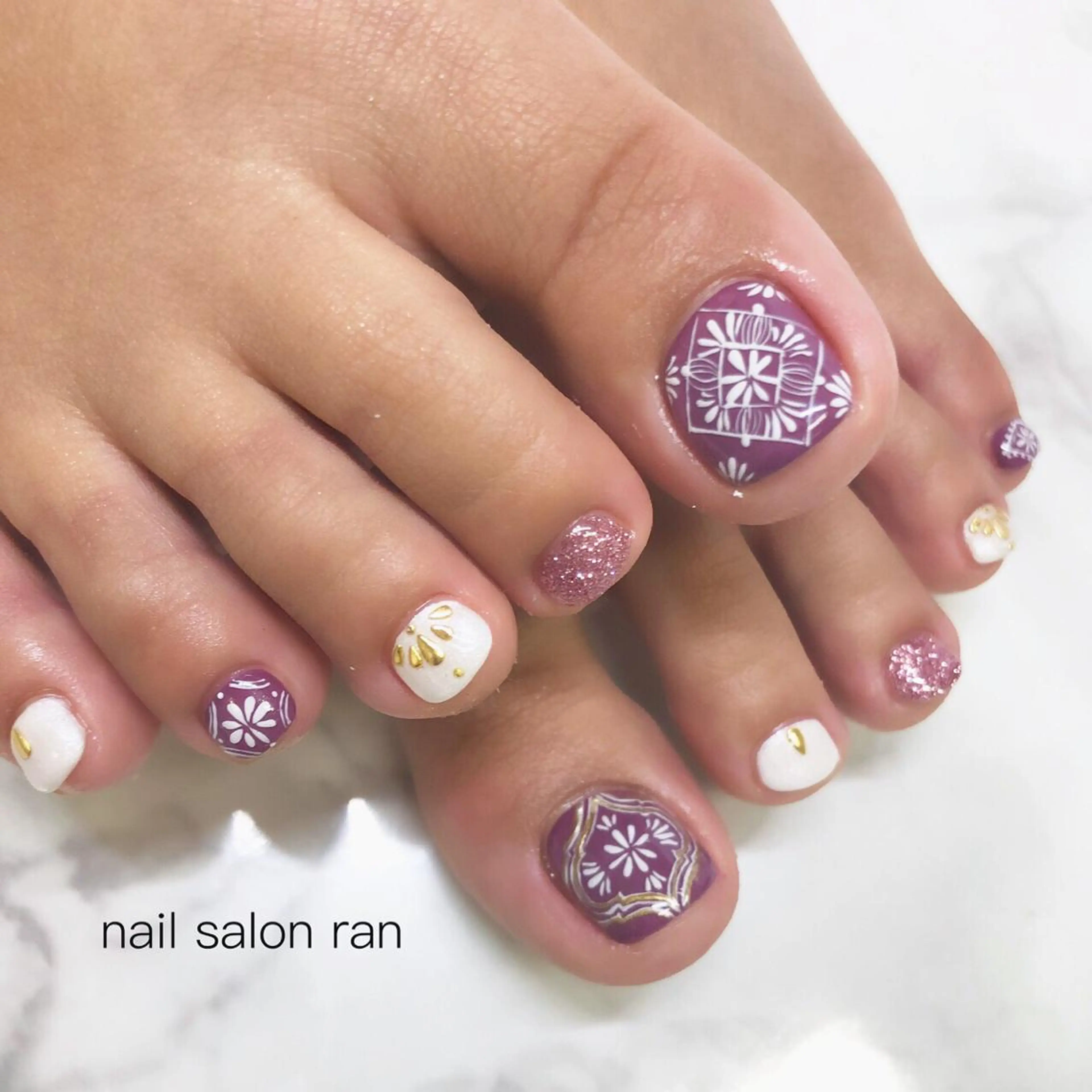 ネイル フットネイル nailsalon ranのネイルデザイン
