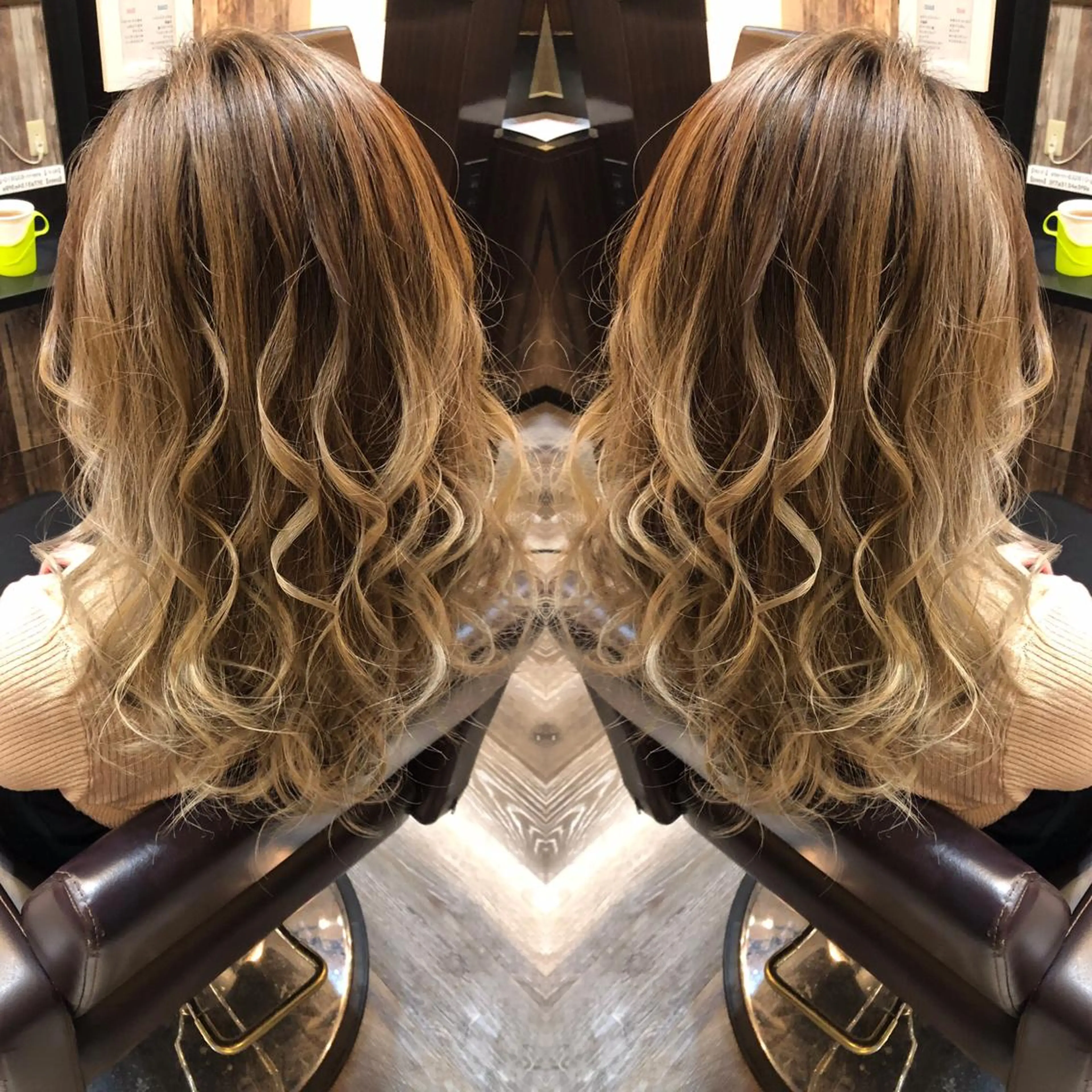 ミディアム カラー KIRA スズキ タクヤ／店長のヘアスタイル