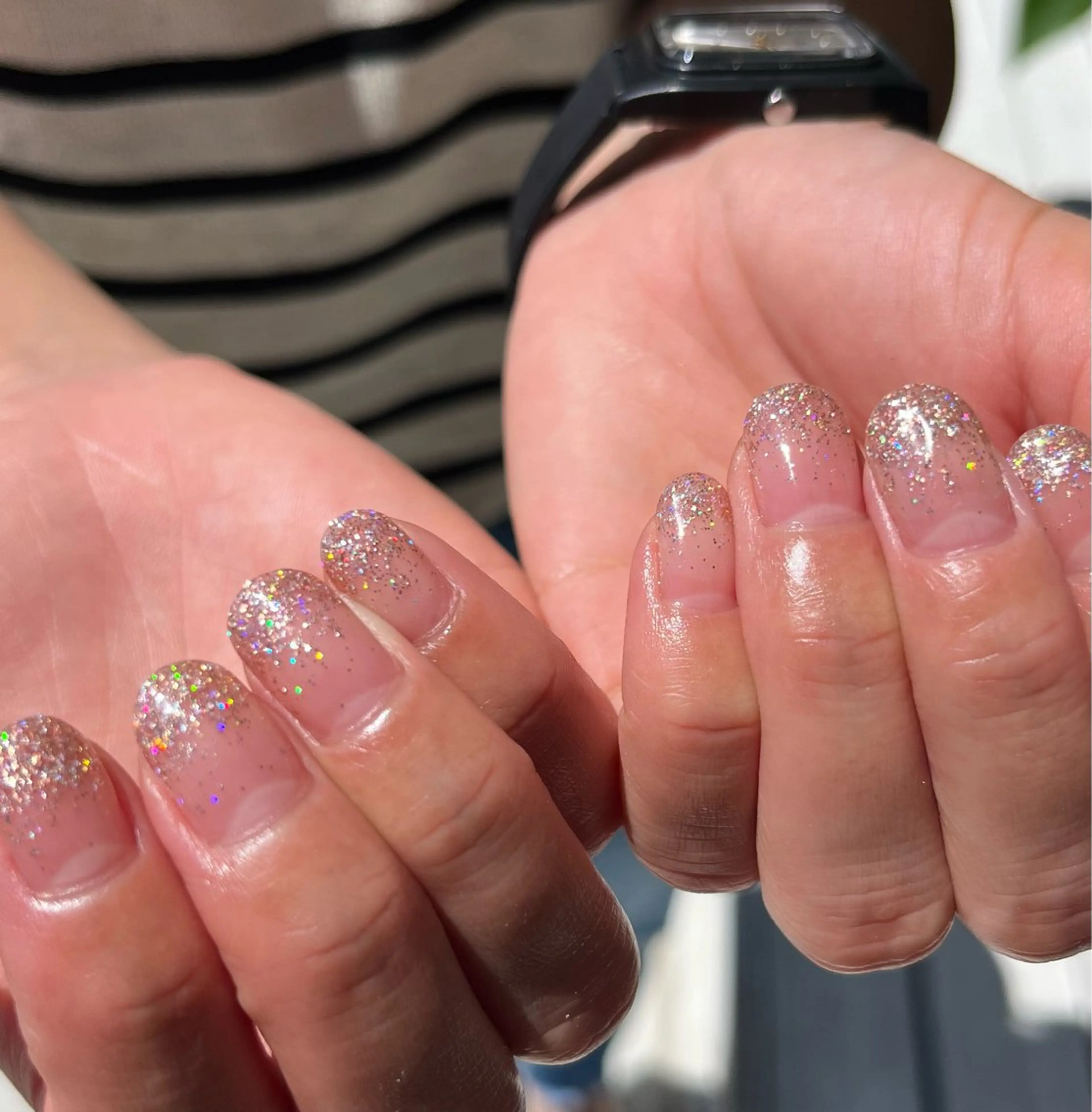 ラメグラデーションの写真