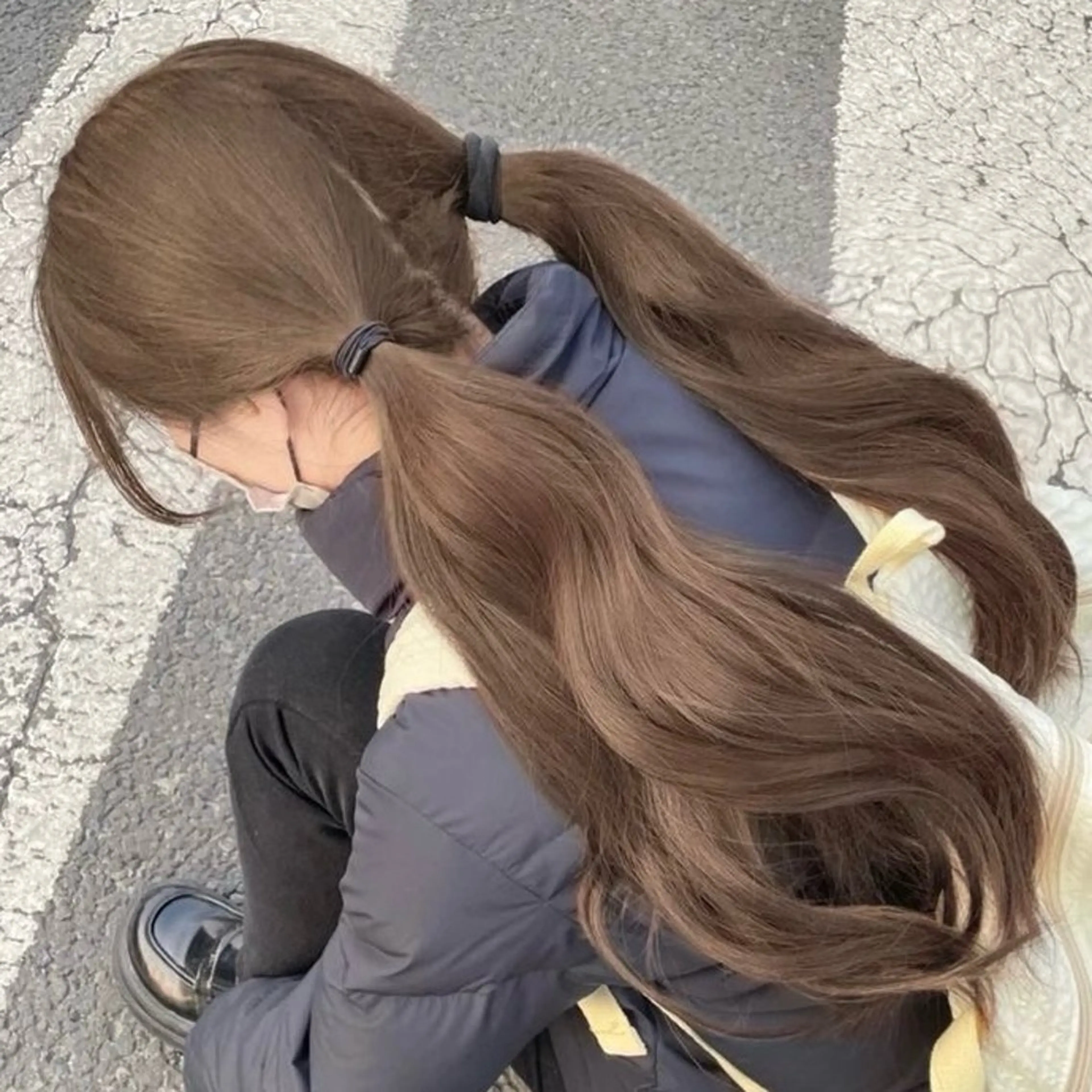 セミロング カラー akane/ベージュ /オリーブ/ブラウンのヘアスタイル