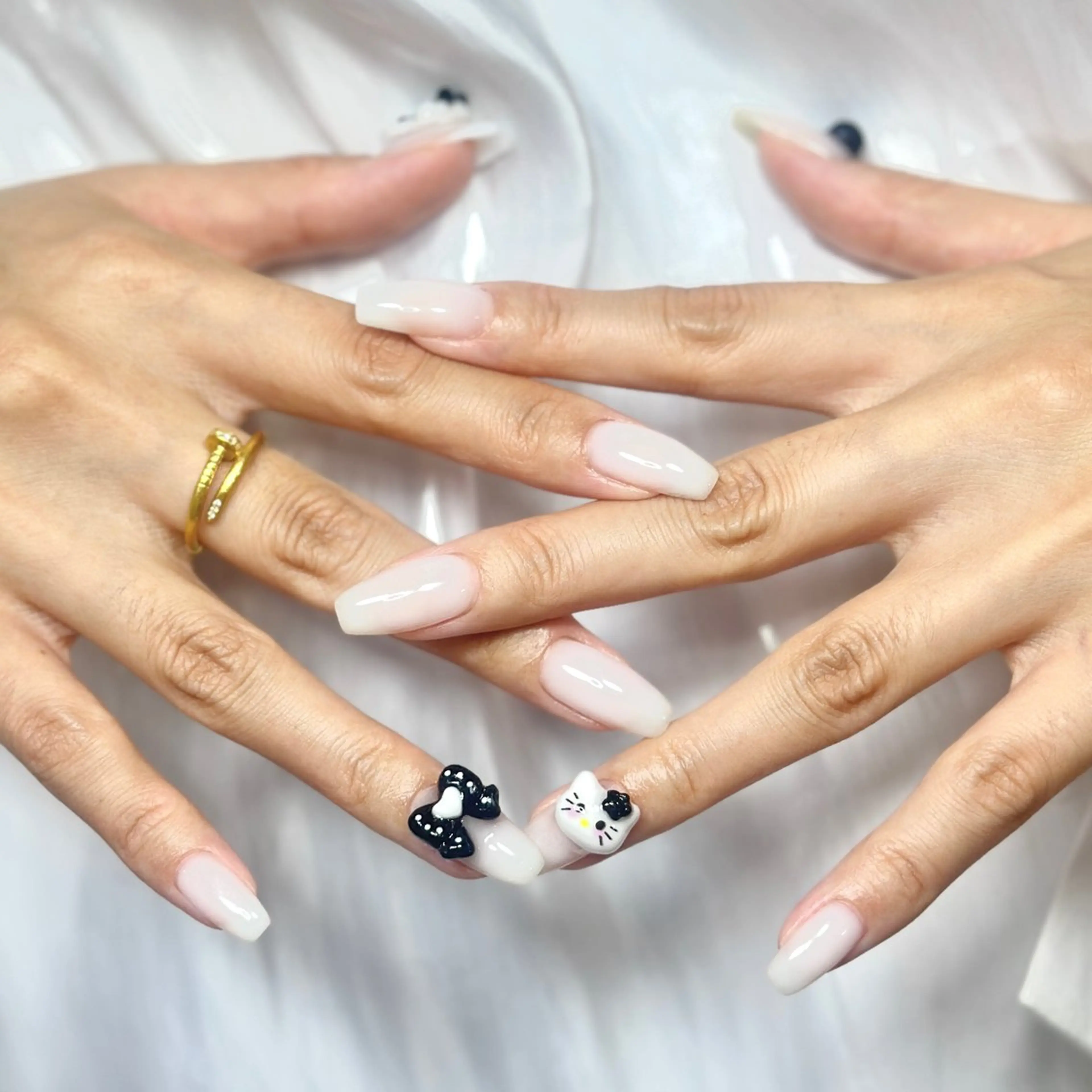 ネイル アートネイル オーロラネイル チークネイル フレンチネイル ガラスフレンチ ハンドネイル 🎀🎀YooLi Nail Salonのネイルデザイン