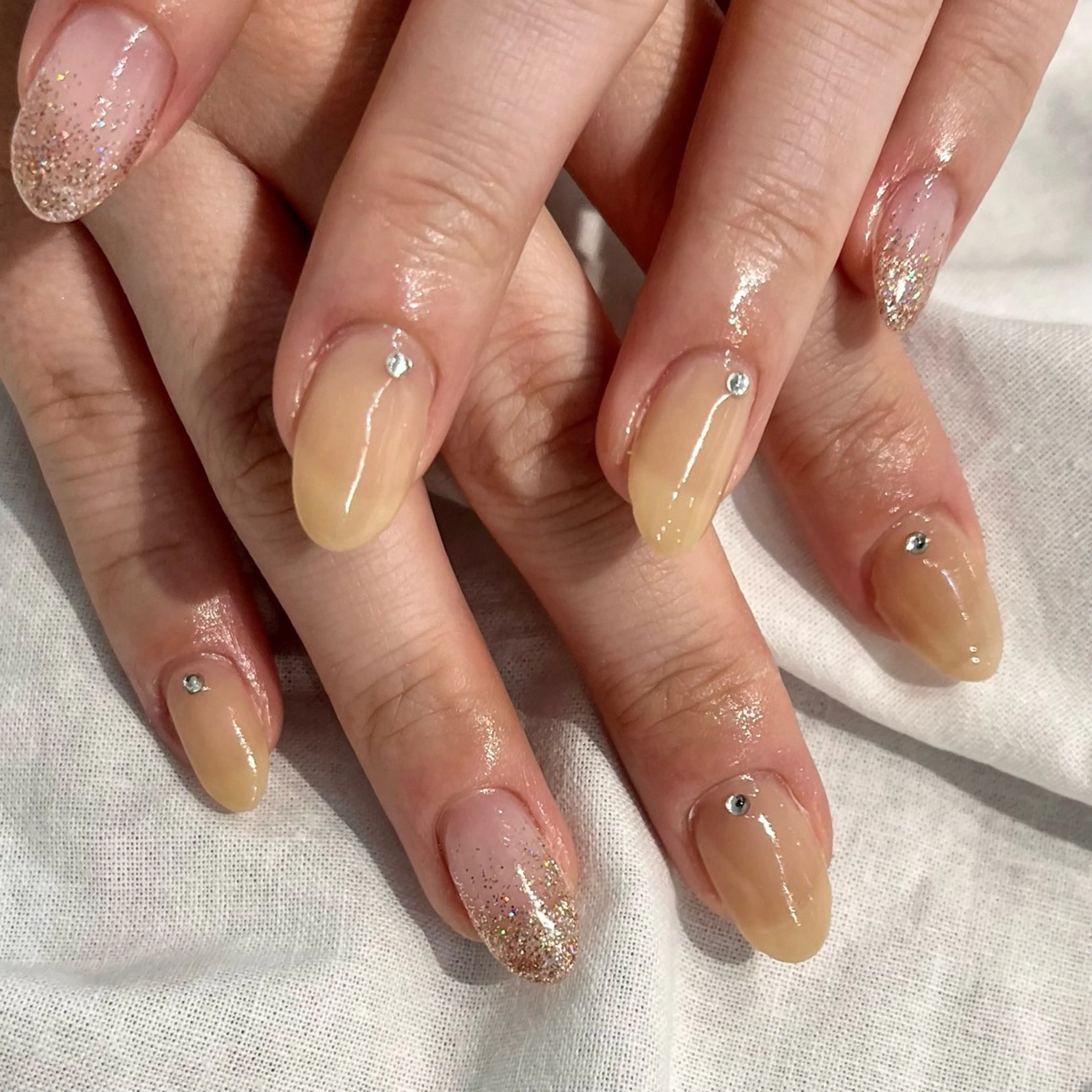 ネイル キラキラネイル ハンドネイル nail room Hotori.のネイルデザイン