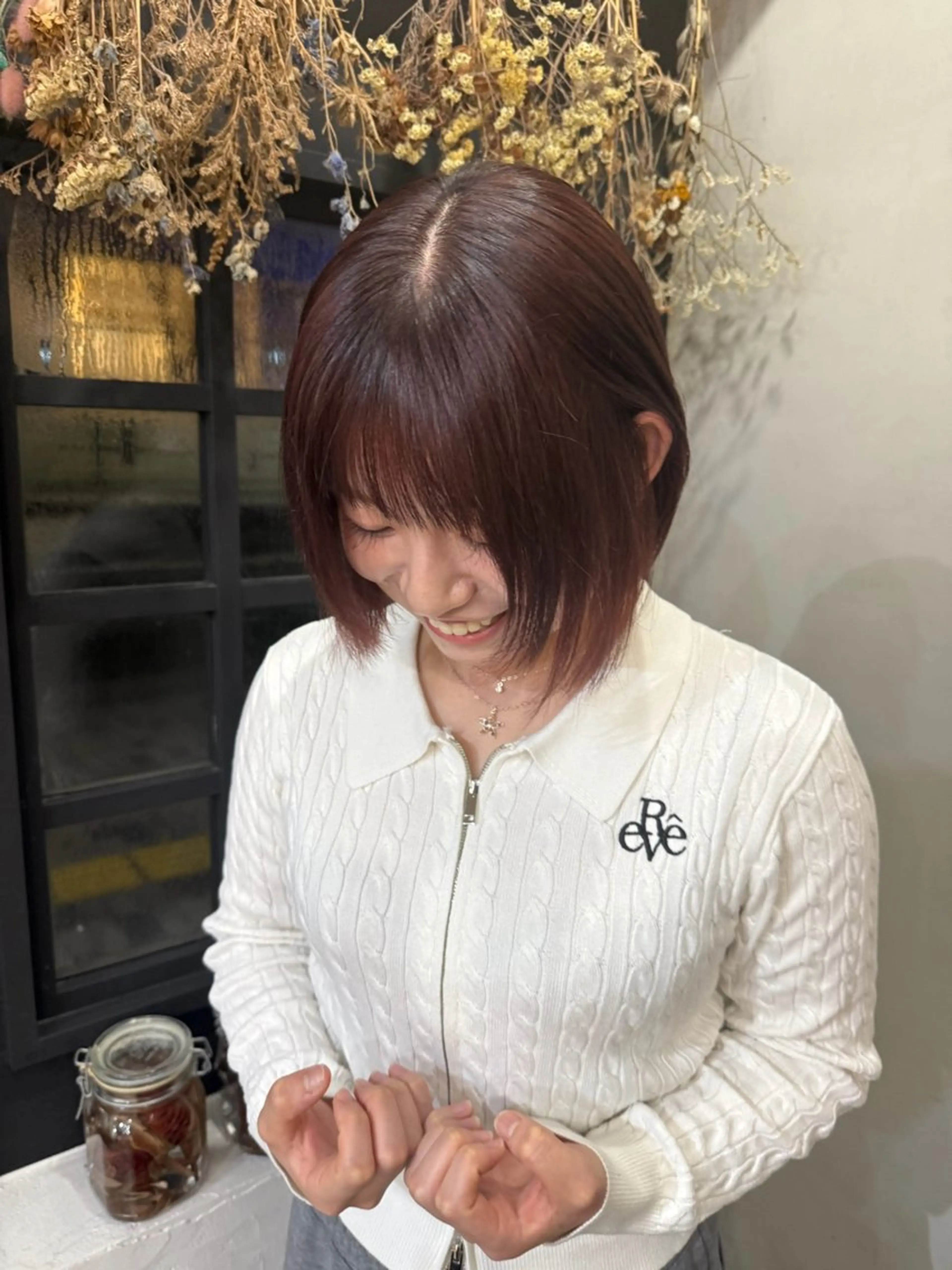 ミディアム カラー ブリーチ ブラウンカラー ダブルカラー ブリーチなしカラー ピンクカラー ヘアカラー トリートメント 🤍モテカラー🤍 nanaのヘアスタイル