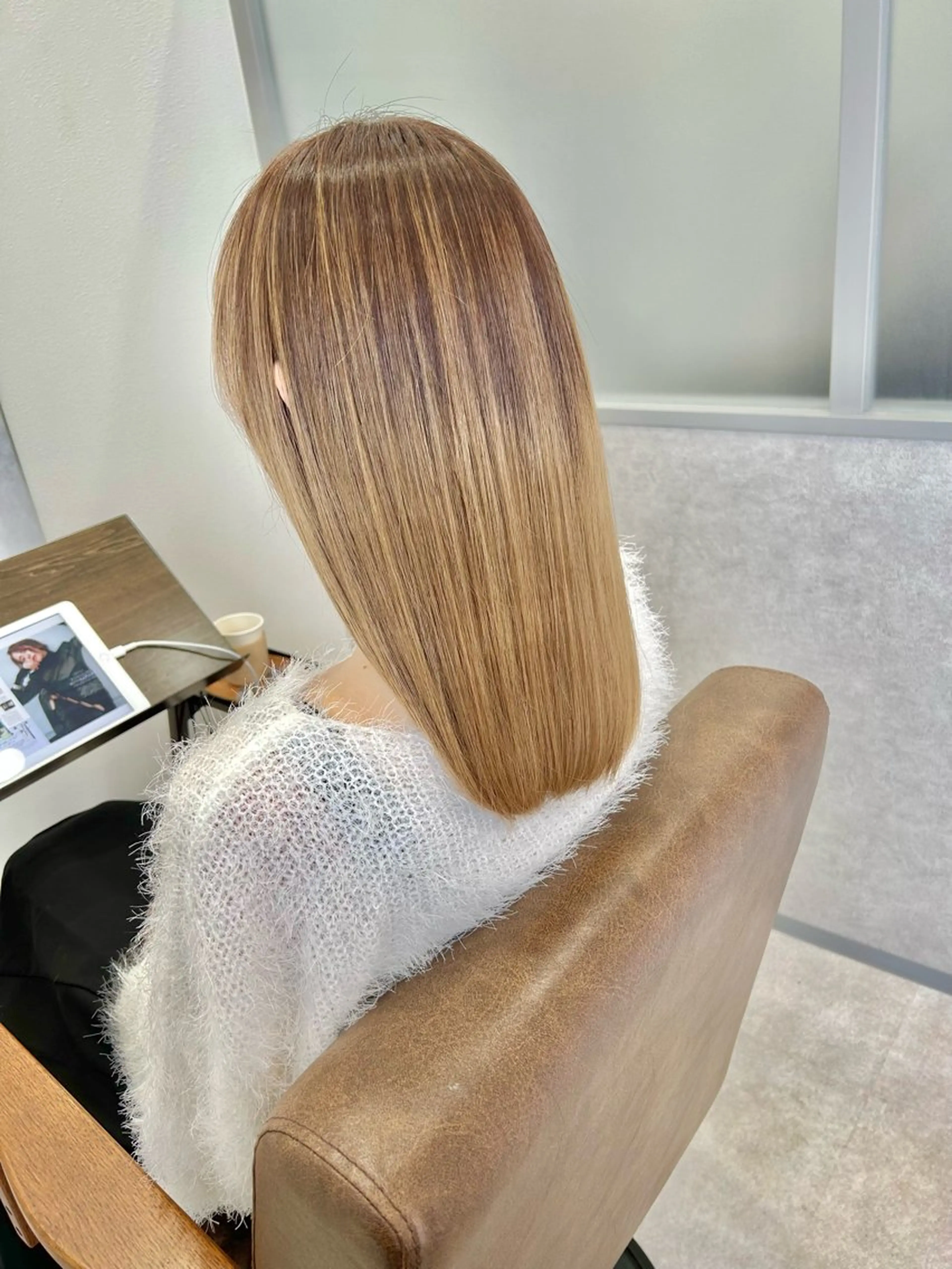 ミディアム 髪質改善 久保田康雅　辻堂 髪質改善×縮毛矯正のヘアスタイル