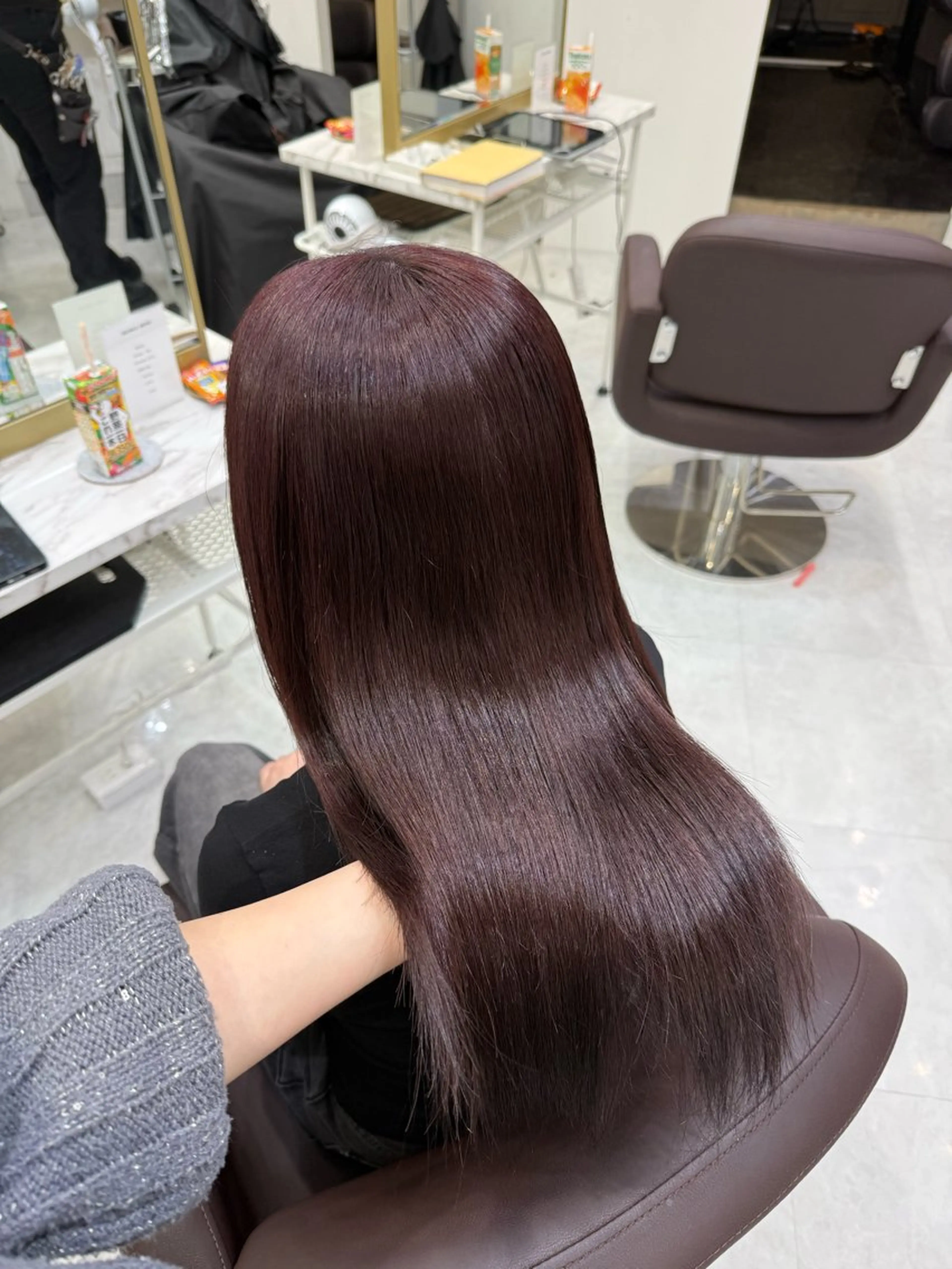 セミロング カラー ヘアアレンジ ヘアカラー トリートメント ヘアセット 💗横浜美容室 💗HARUNAのヘアスタイル