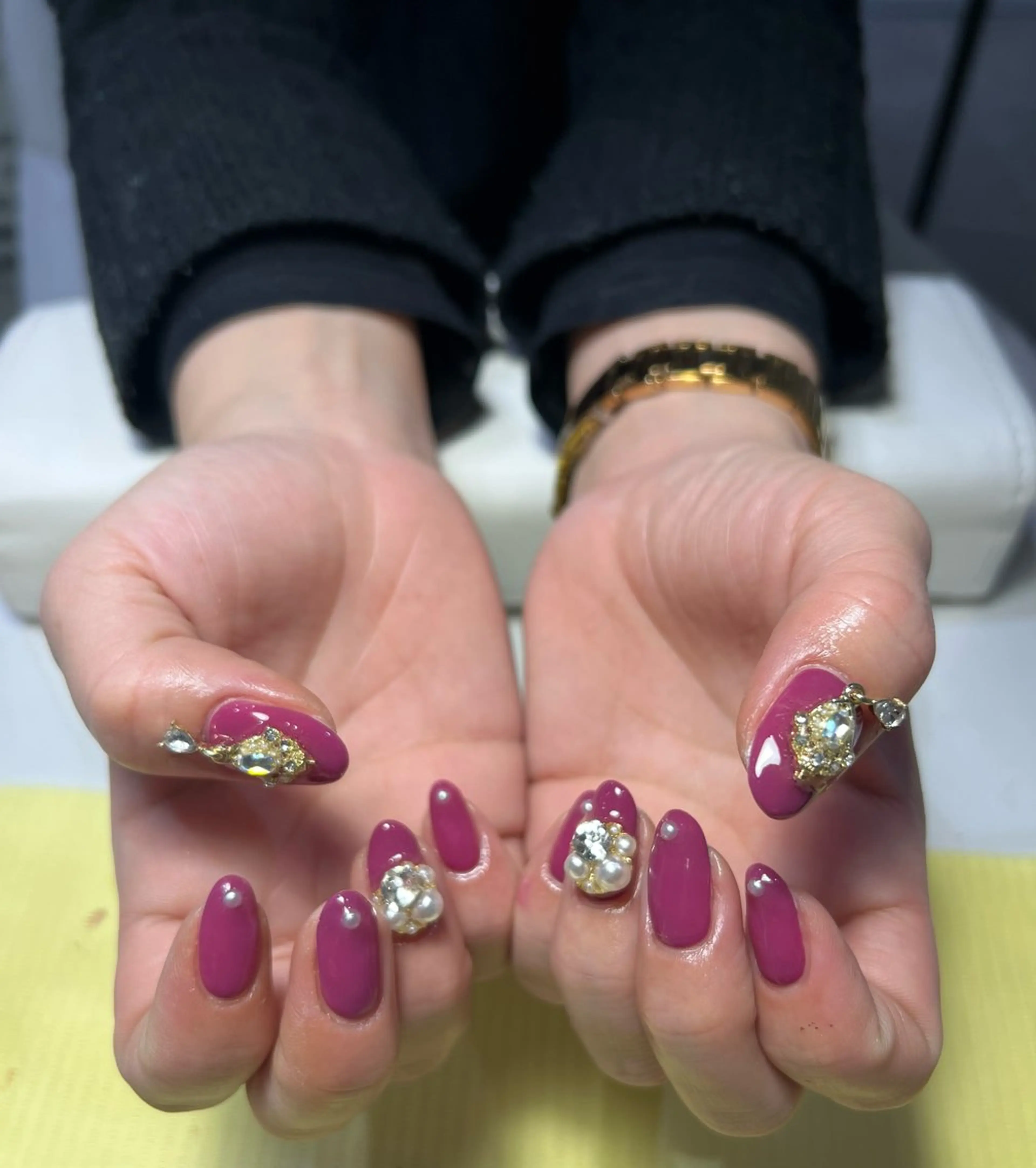 ✨💞選べるジュエリーパーツ💛ワンカラーラメグラ（パーツ4つ）フィルイン施術の写真