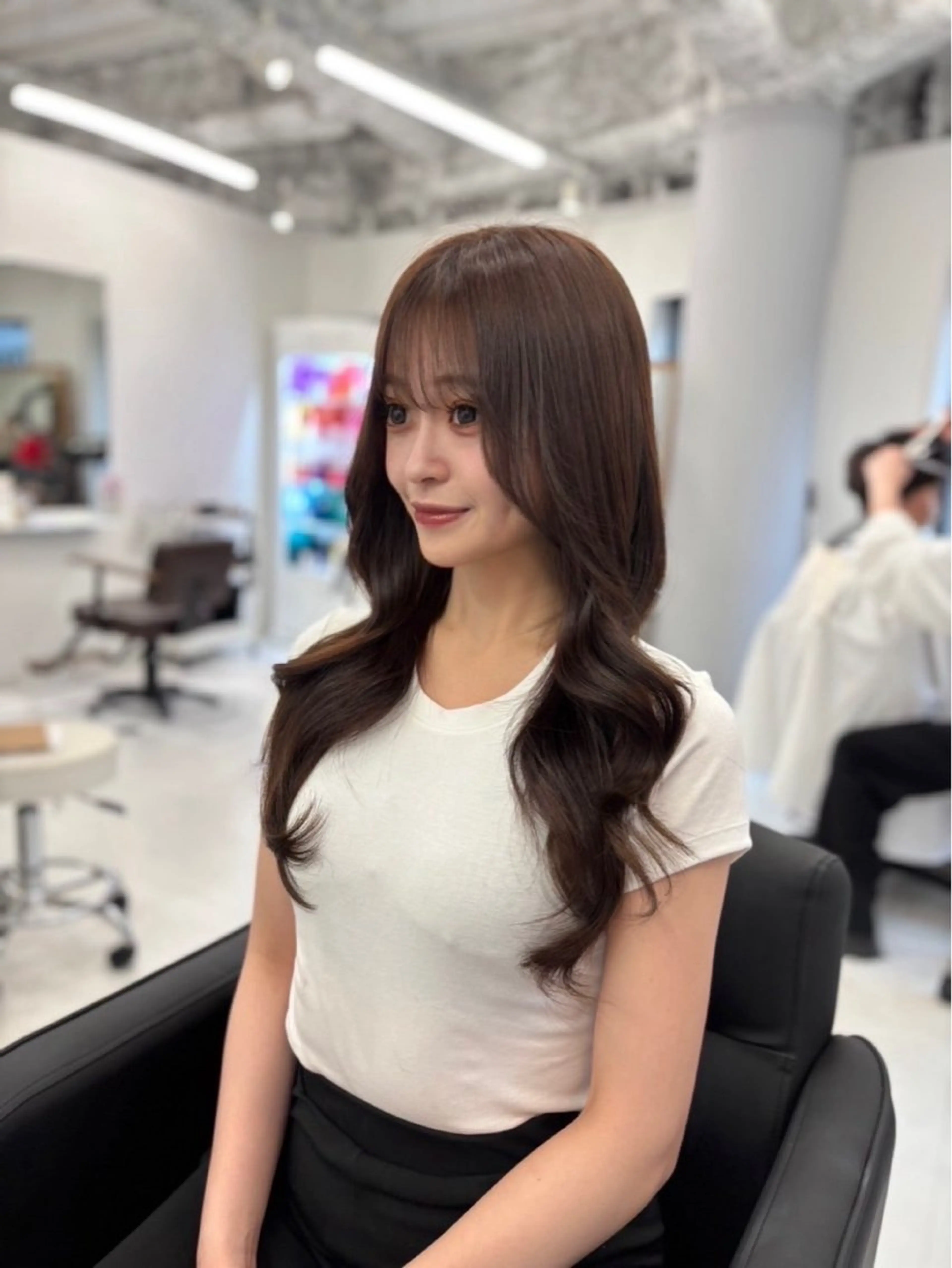 セミロング カラー カット ヘアカラー 赤みなしカラー/梅田 /レイヤー/IORIのヘアスタイル