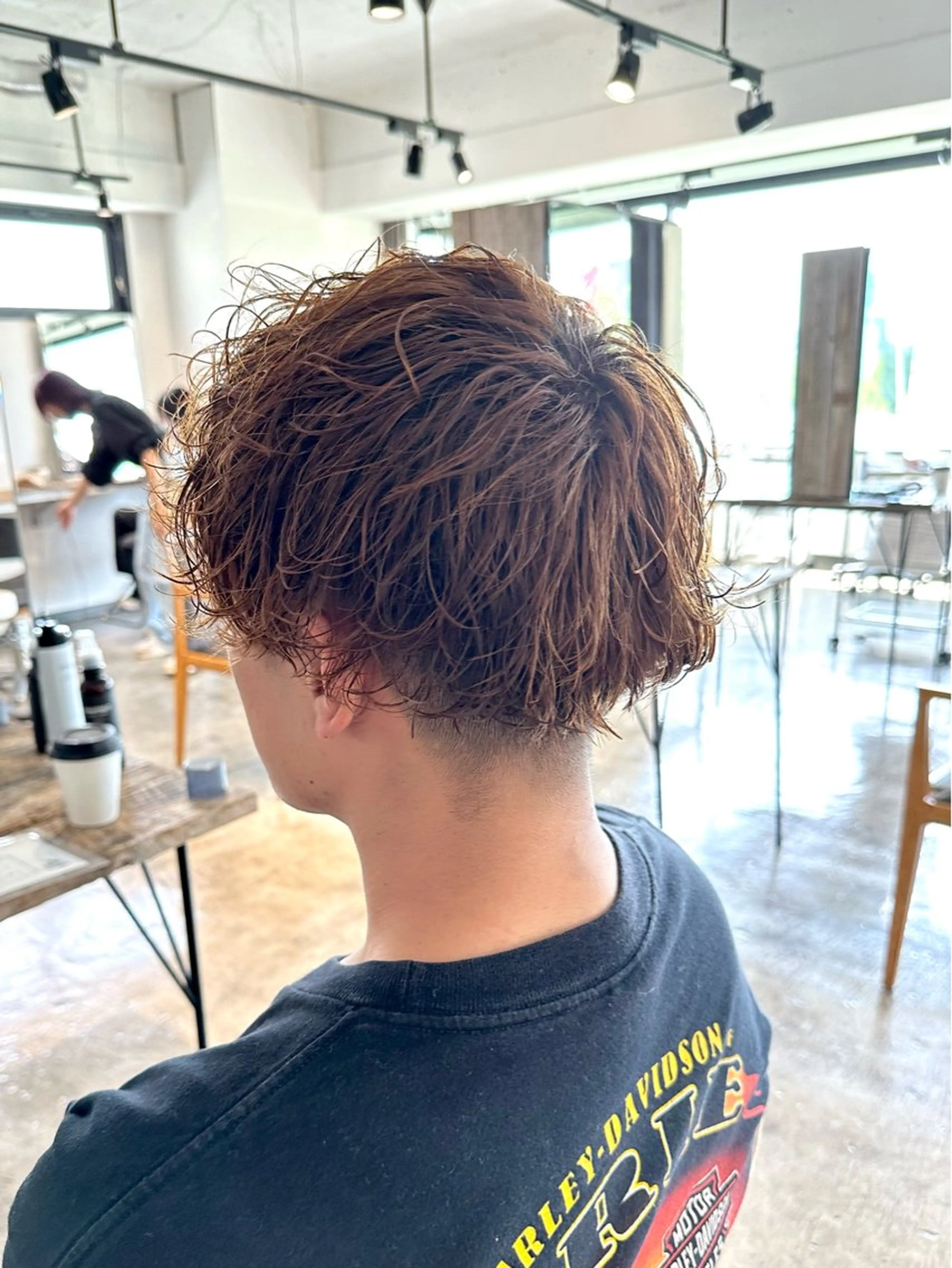 カラー メンズ マッシュ メンズパーマ ブラウンカラー 外国人風カラー カット ヘアカラー トリートメント 骨格補正施術/メンズ 専門美容師/YUYAのヘアスタイル