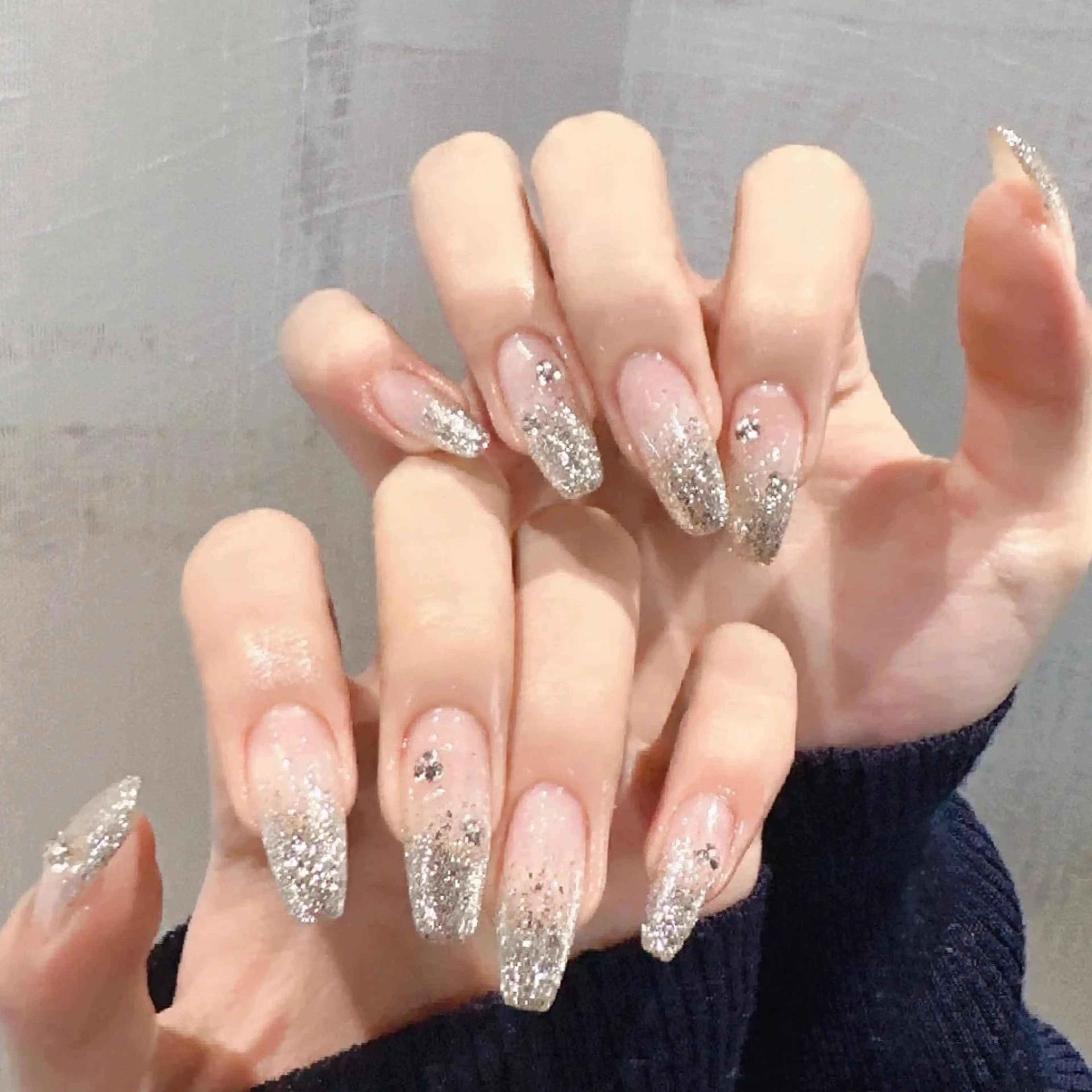 ネイル ネイリストゆか💅 長さだし、深爪矯正のネイルデザイン