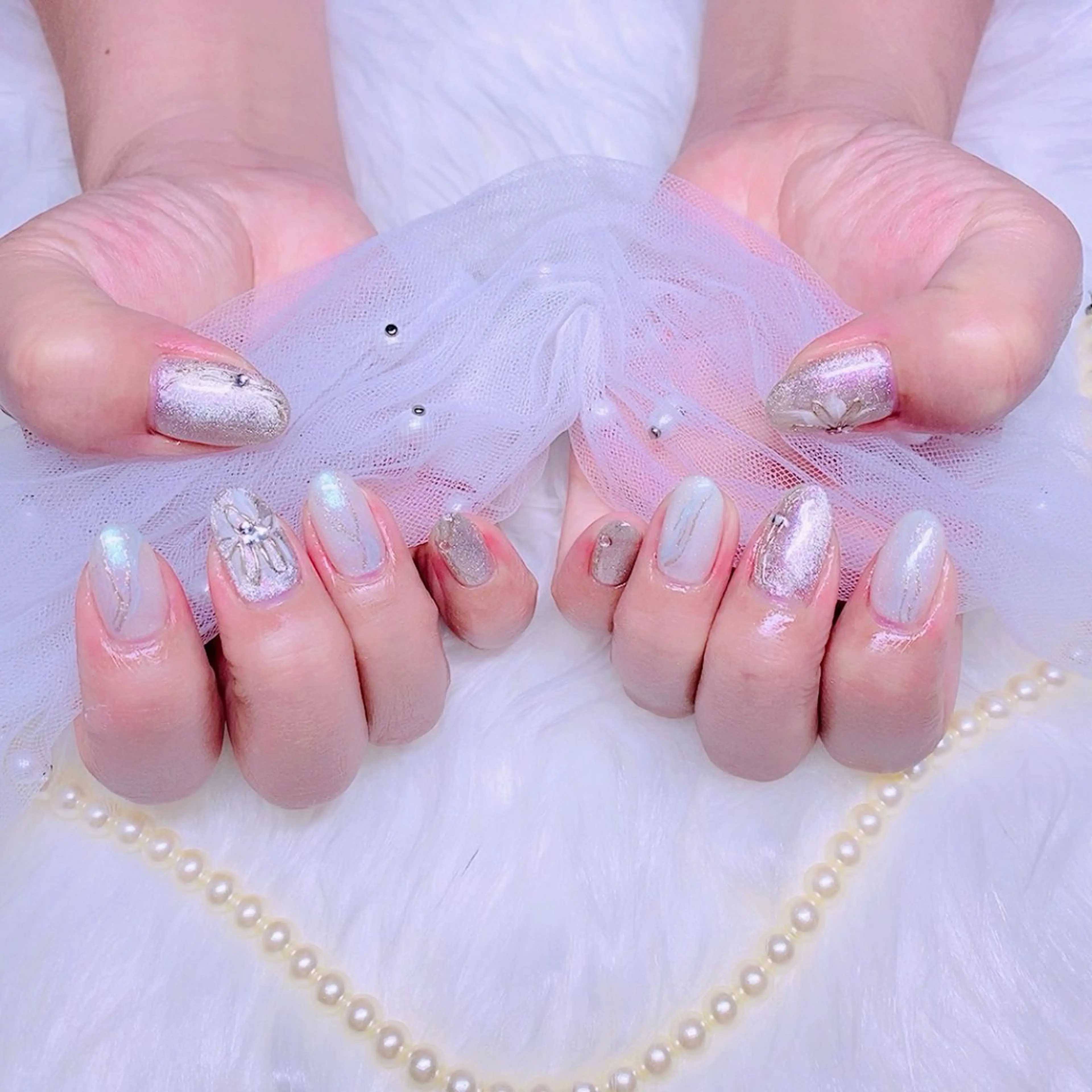 ネイル マグネットネイル 夏ネイル Nail Yunaのネイルデザイン