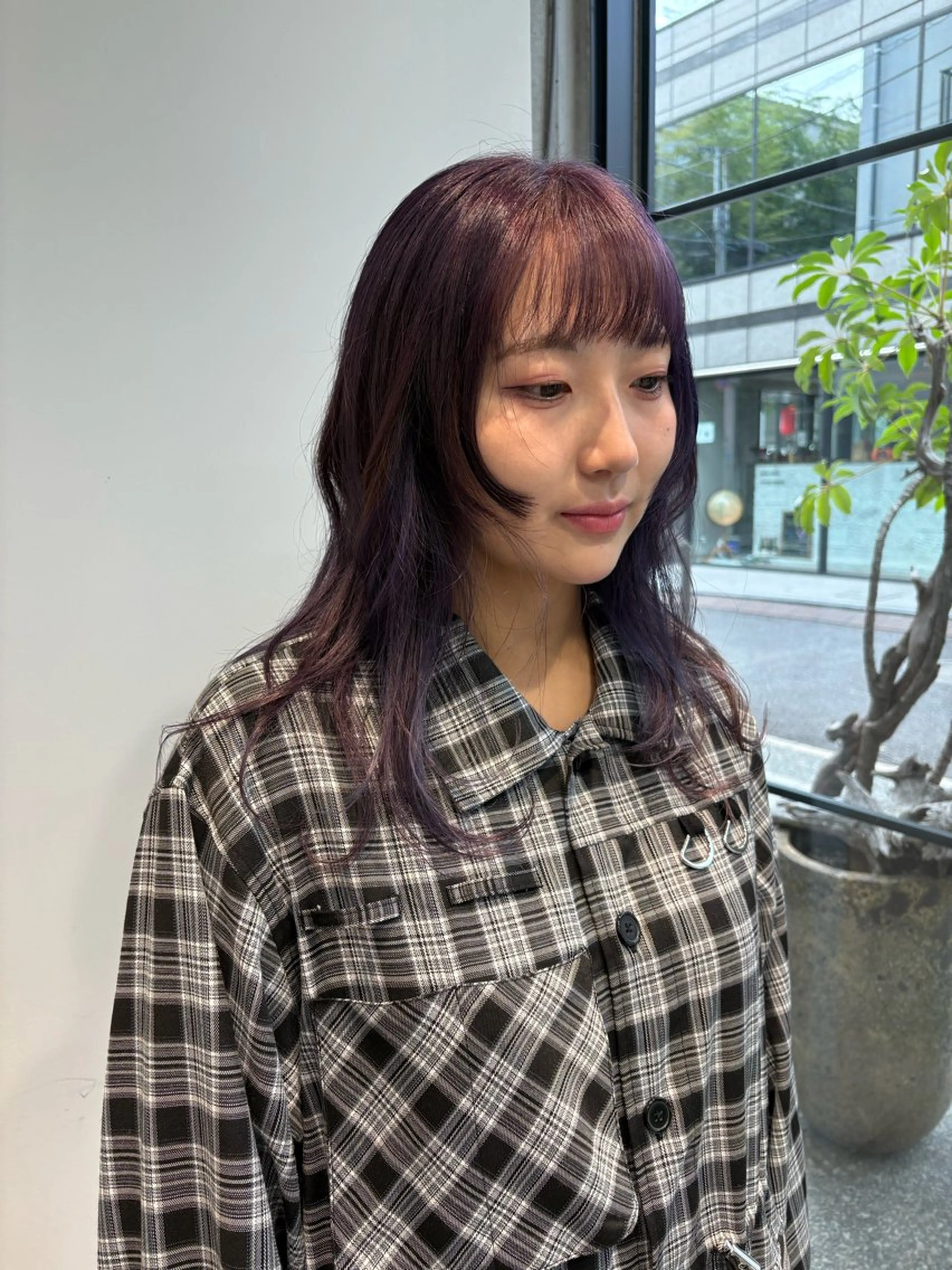 ロング カラー パープルカラー é.dit tokyo所属・🍀チナ tina🍀のヘアスタイル