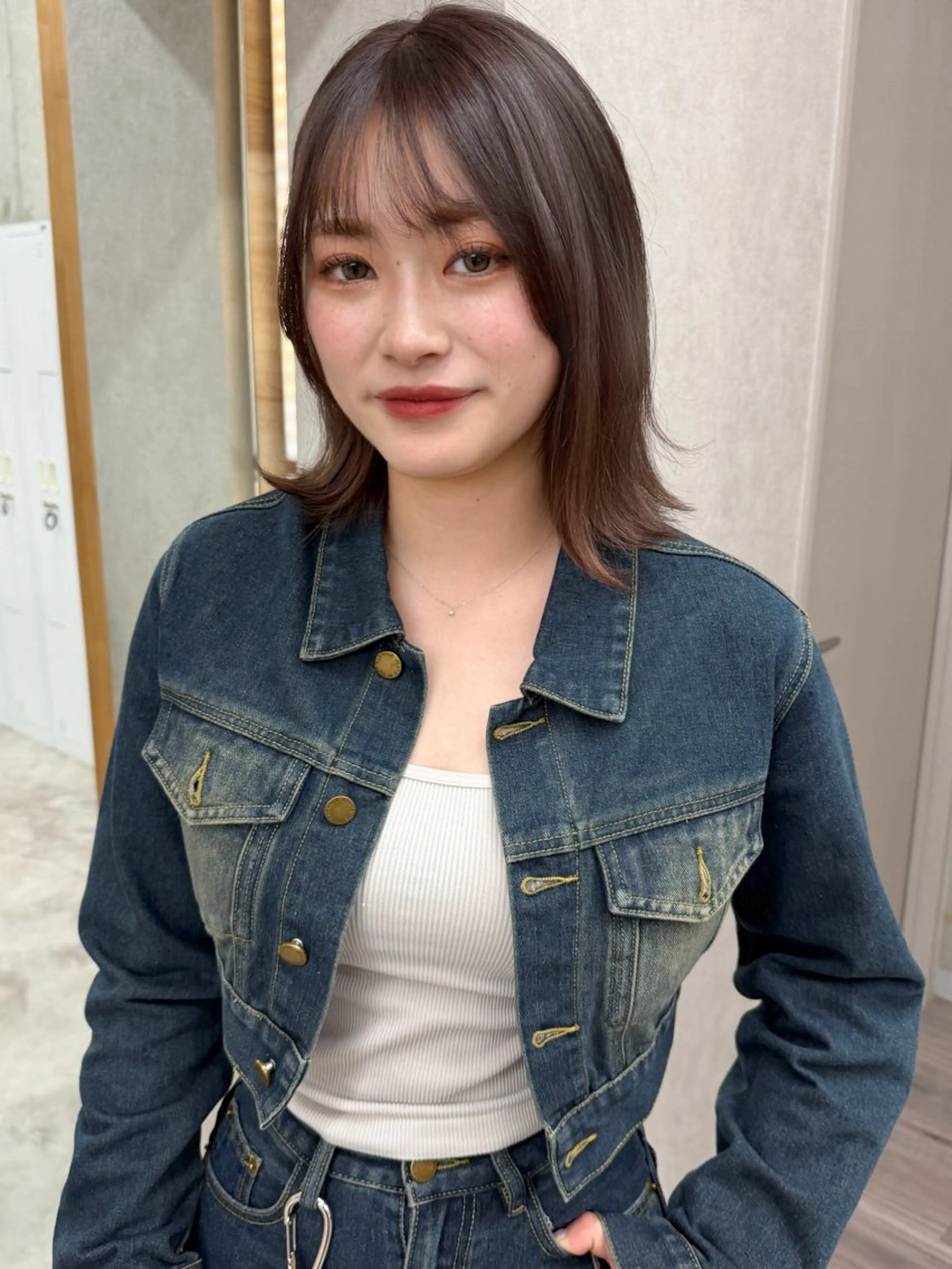 ミディアム カラー ベージュカラー ブリーチ ブラウンカラー 透明感カラー ブリーチなしカラー カット ヘアカラー ブリーチ/ベージュ 💕/momoaのヘアスタイル