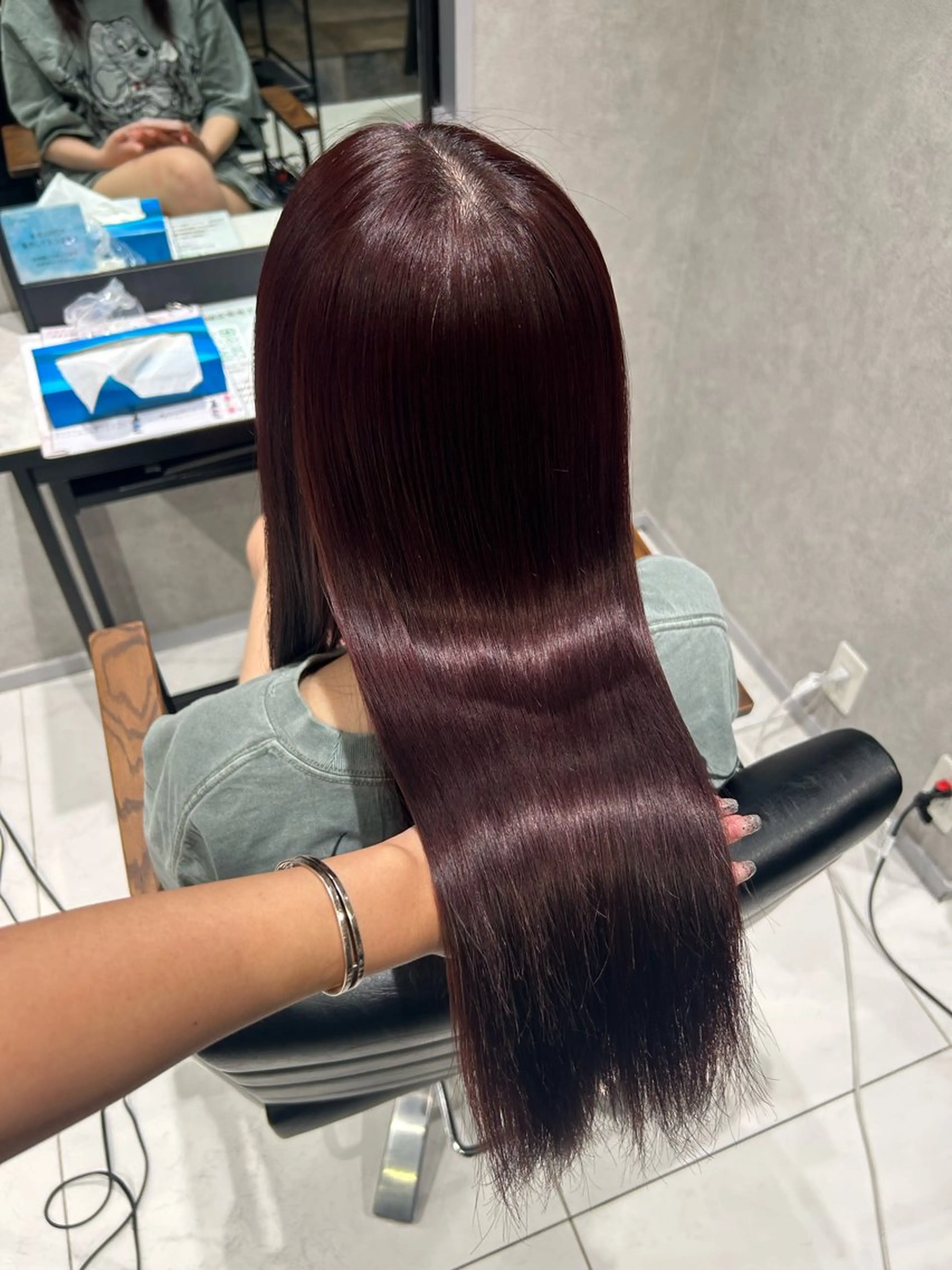 カラー ラベンダーカラー ラベンダーピンク ピンクカラー 透明感カラー💙 束感まつげ🪼海月のヘアスタイル