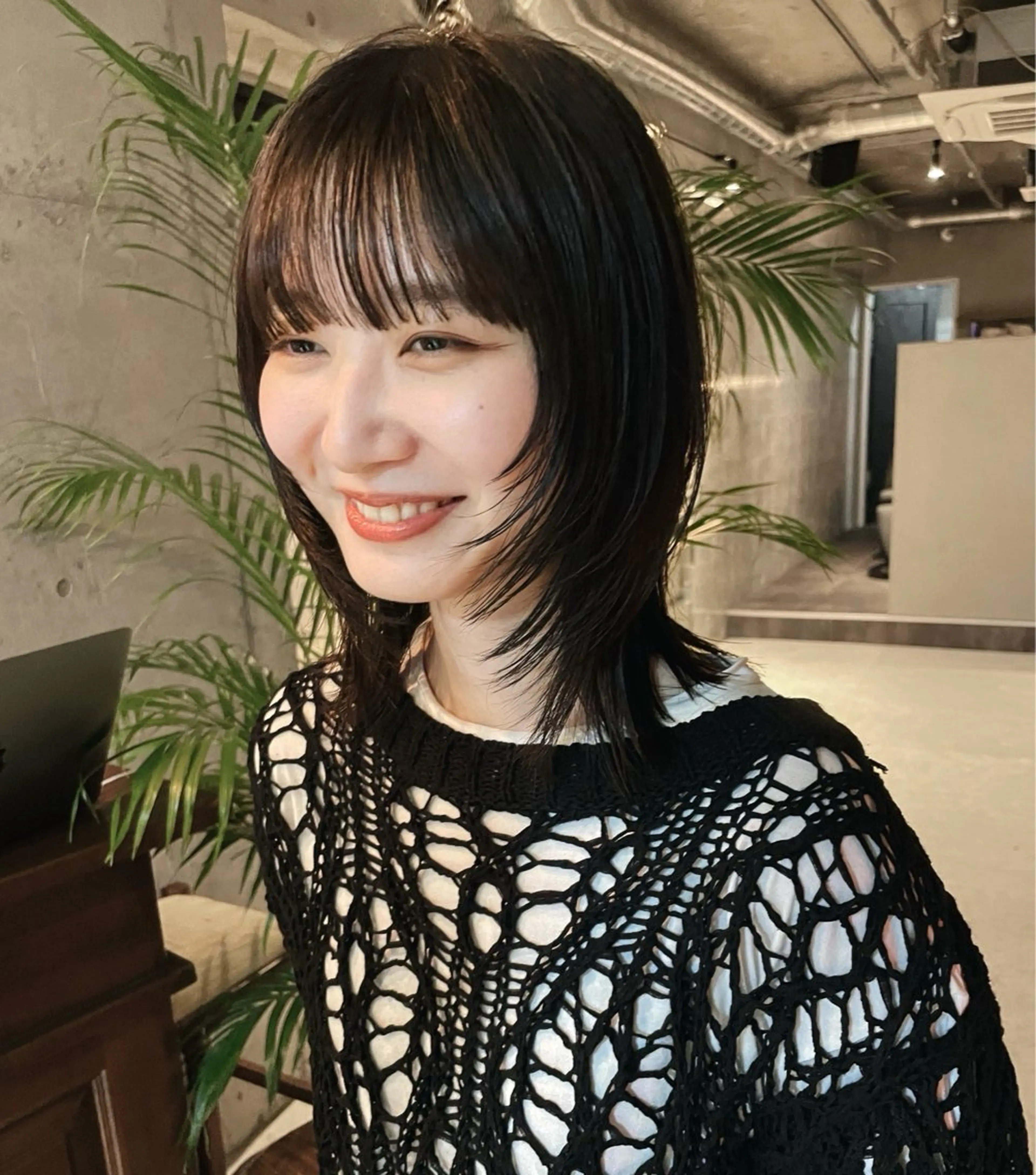 ミディアム カット ヘアカラー 小野 龍樹のヘアスタイル