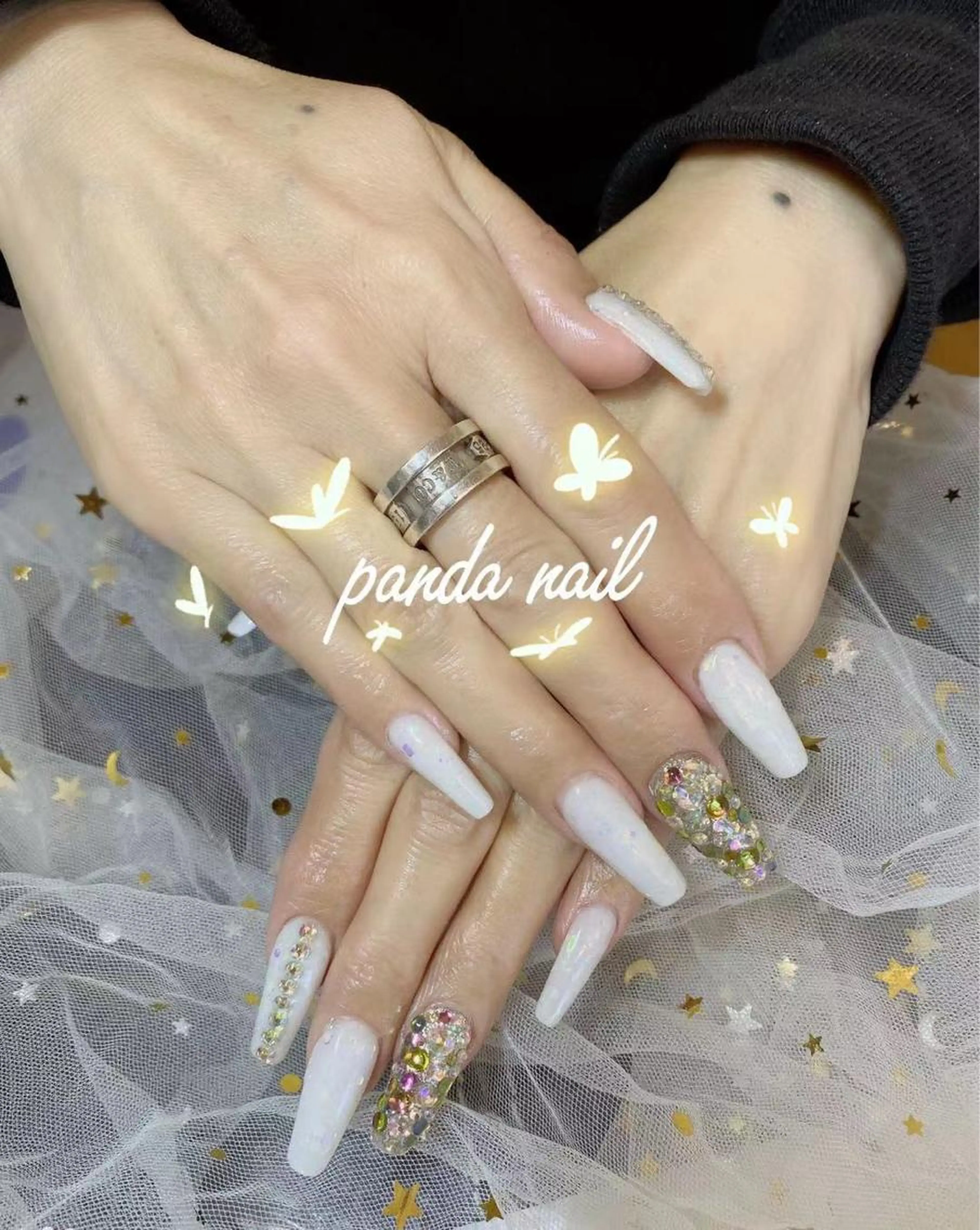 mimimo限定チップ長さ出しデコ10本⭐︎埋め尽くしもPVCパーツ12個込みの写真