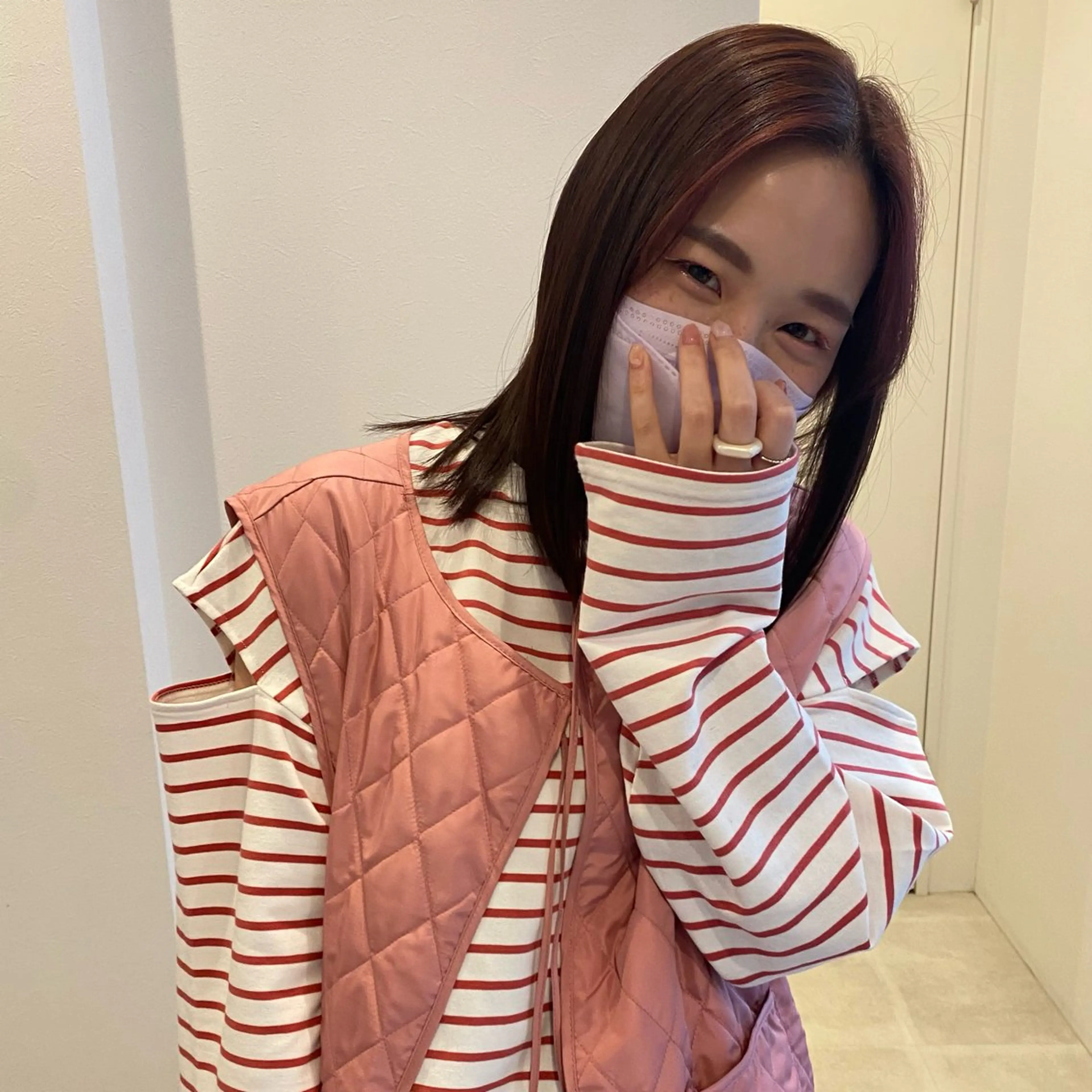 ミディアム ミディアムパーマ ハイライト 髪質改善 レイヤーカット また会いたくなる 美容師【KENTA】のヘアスタイル