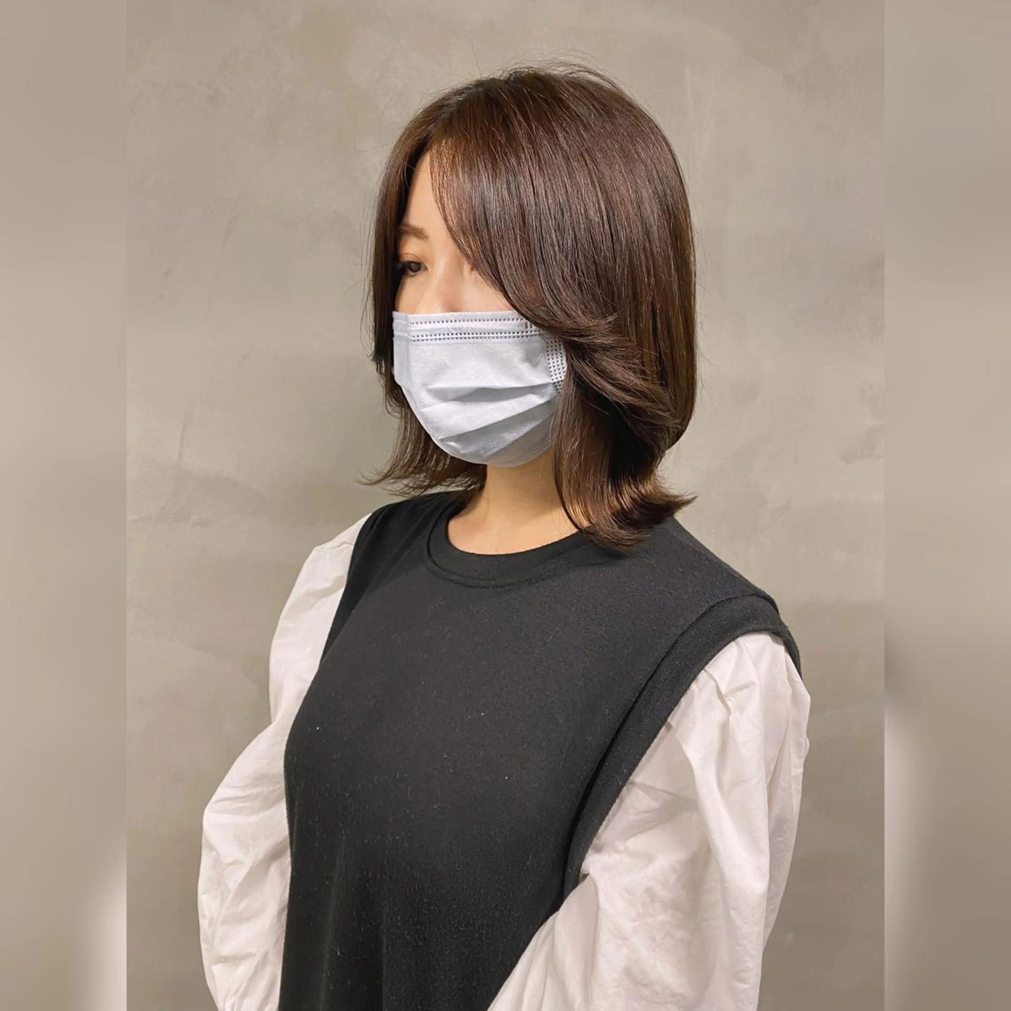 ミディアム カット ヘアカラー トリートメント ヘッドスパ 艶髪/髪質改善/ MONSO山本のヘアスタイル