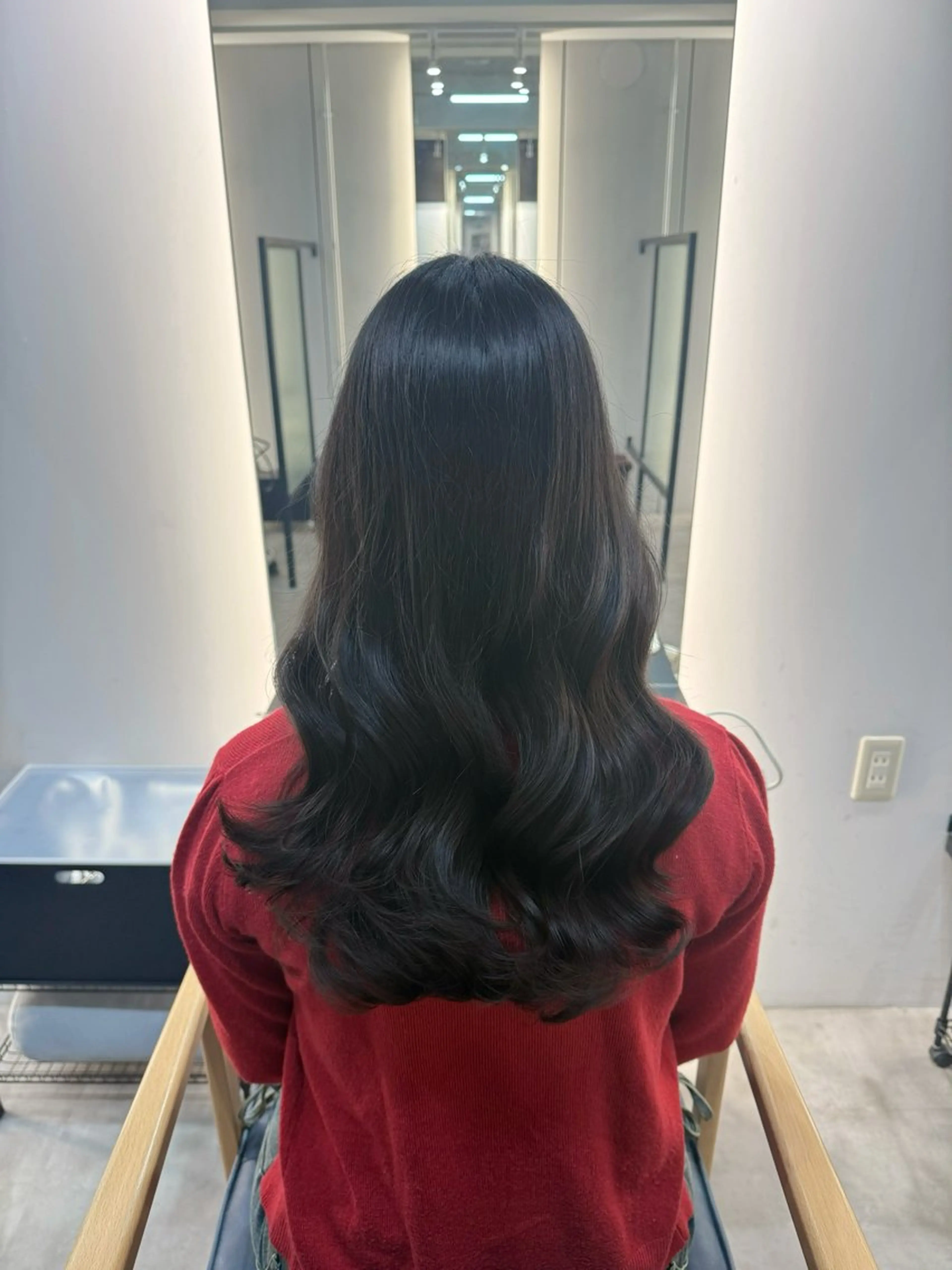 ロング カラー パーマ カット パーマ 韓国ヘア/韓国風 パーマ/kazueのヘアスタイル