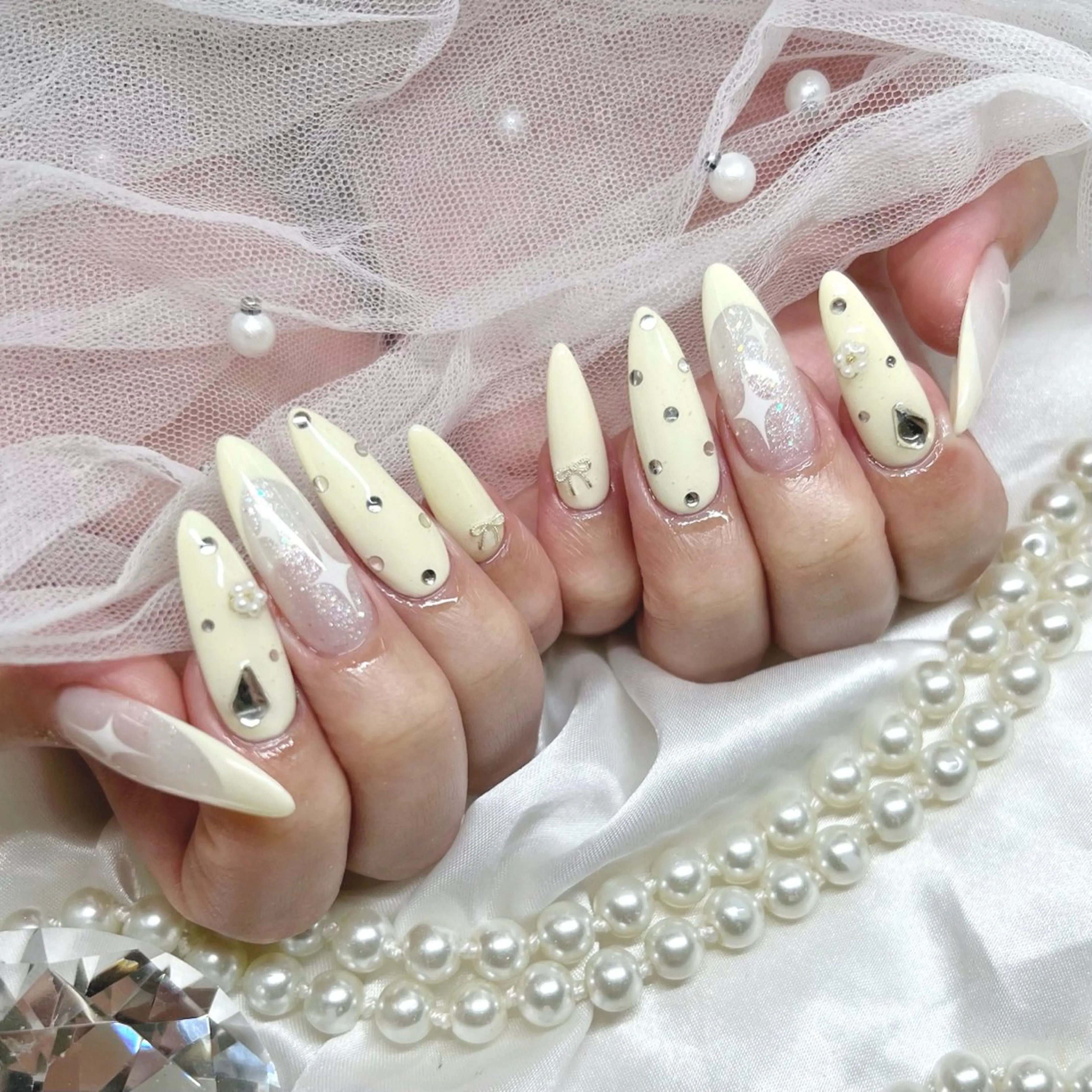 ロング ハンドネイル Ange Nailistのネイルデザイン