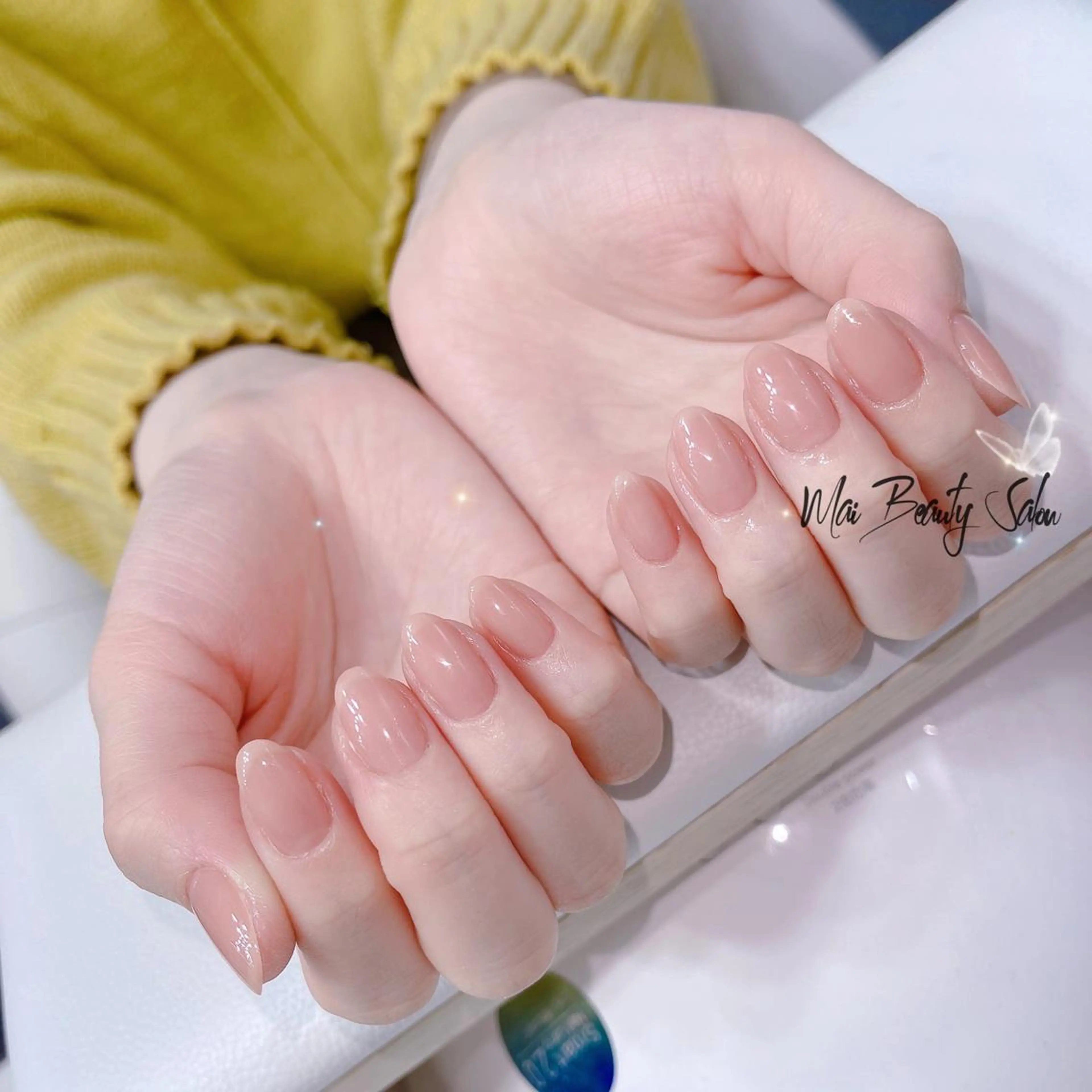 ネイル オーロラネイル 長さ出し フラッシュネイル フレンチネイル ジェルネイル MaiBeauty dodoのネイルデザイン