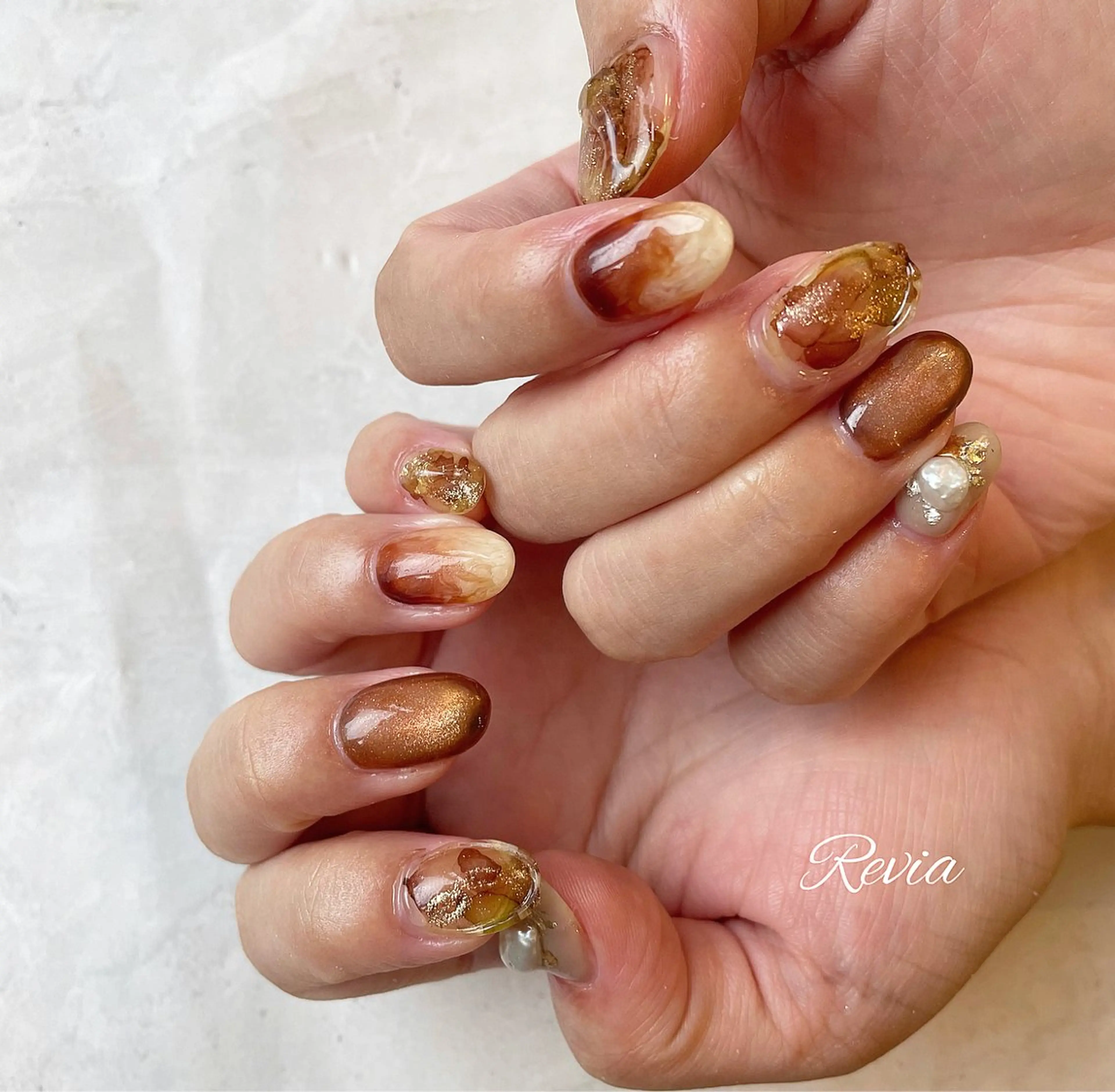 ネイル ハンドネイル revia所属・ERI Nailistのネイルデザイン