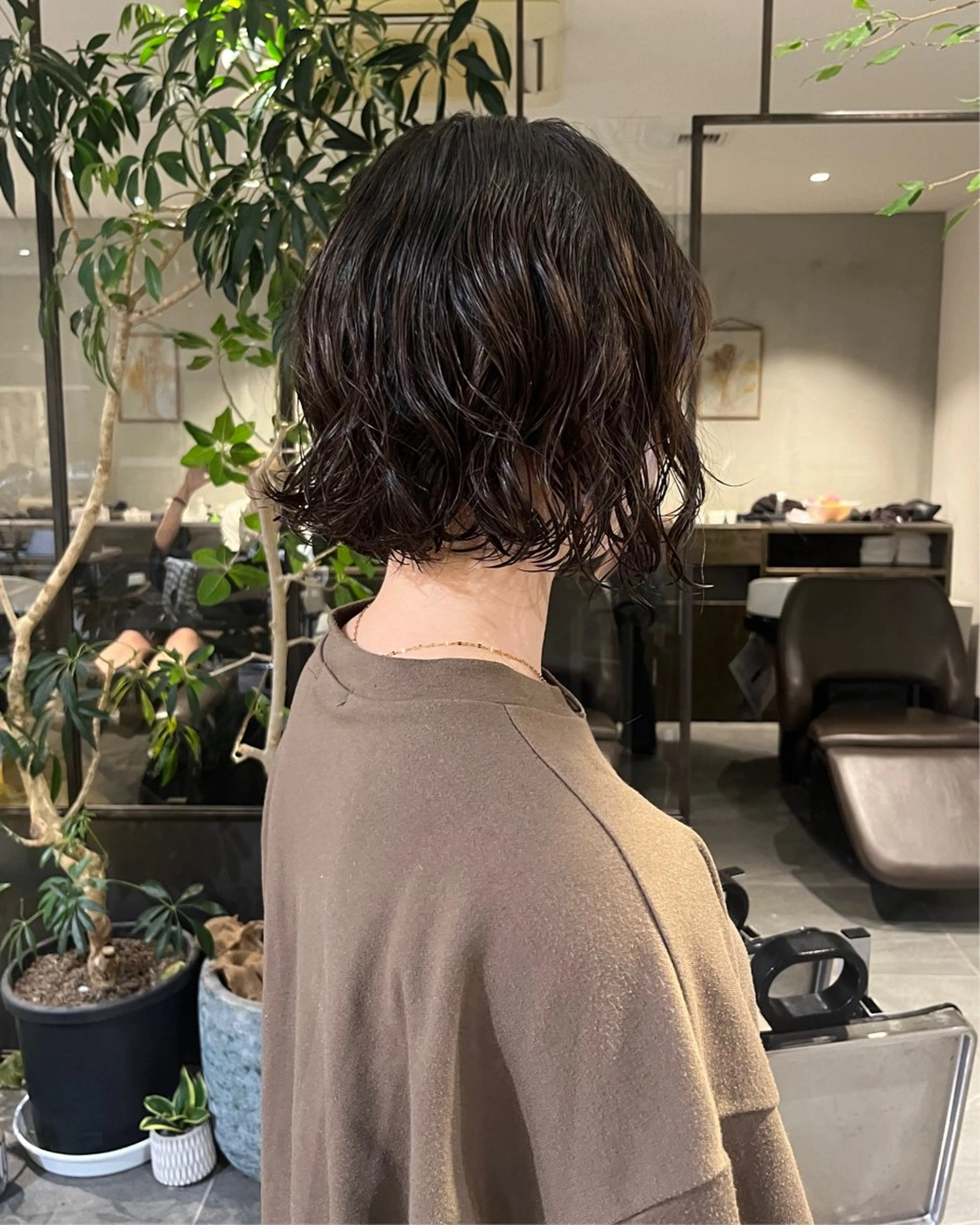 ミディアム パーマ 本田 聖のヘアスタイル