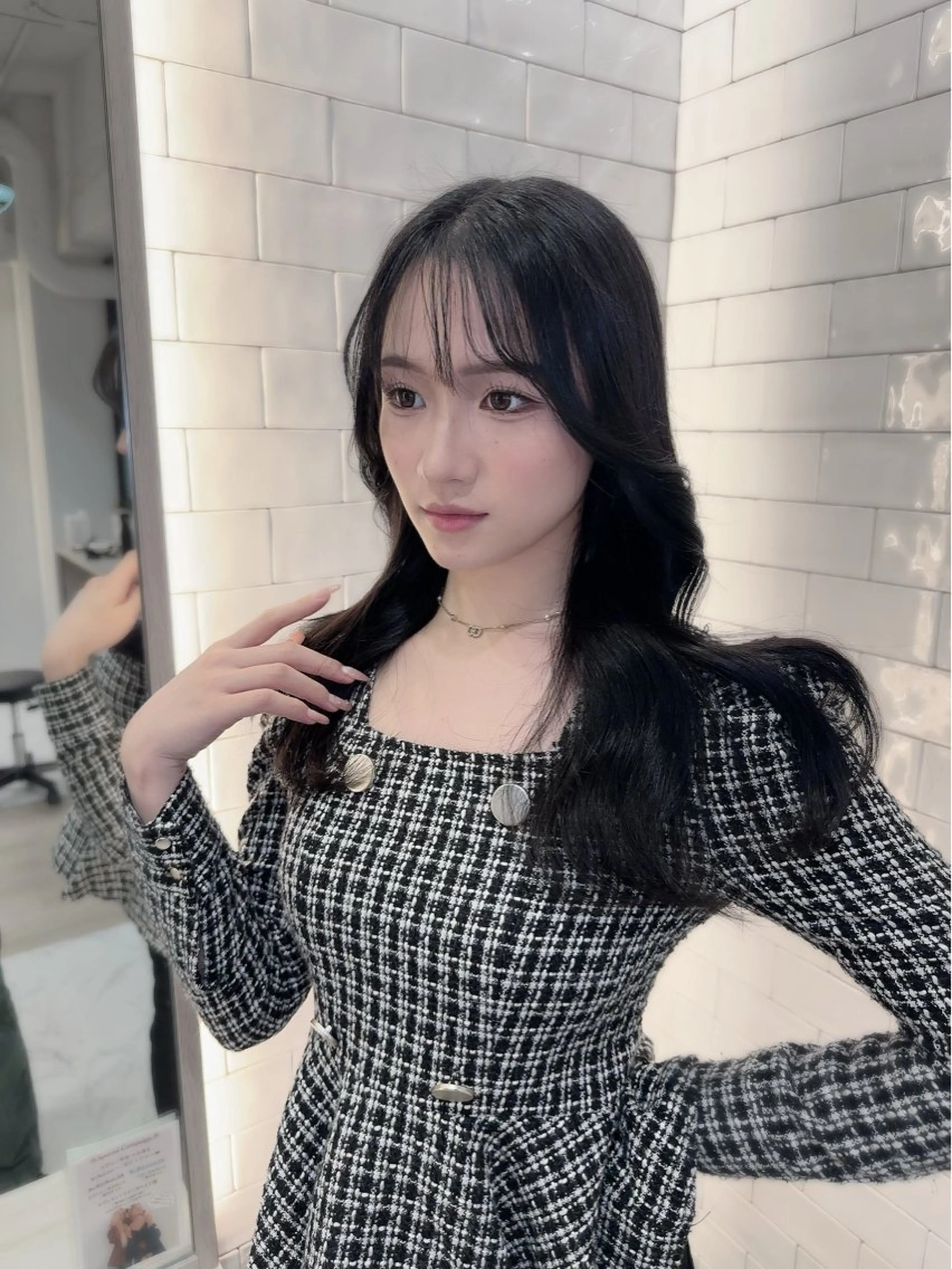 ロング カラー カット ヘアカラー トリートメント &chaLme   心斎橋所属・emi/髪質改善/ 韓国風/艶カラーのヘアスタイル