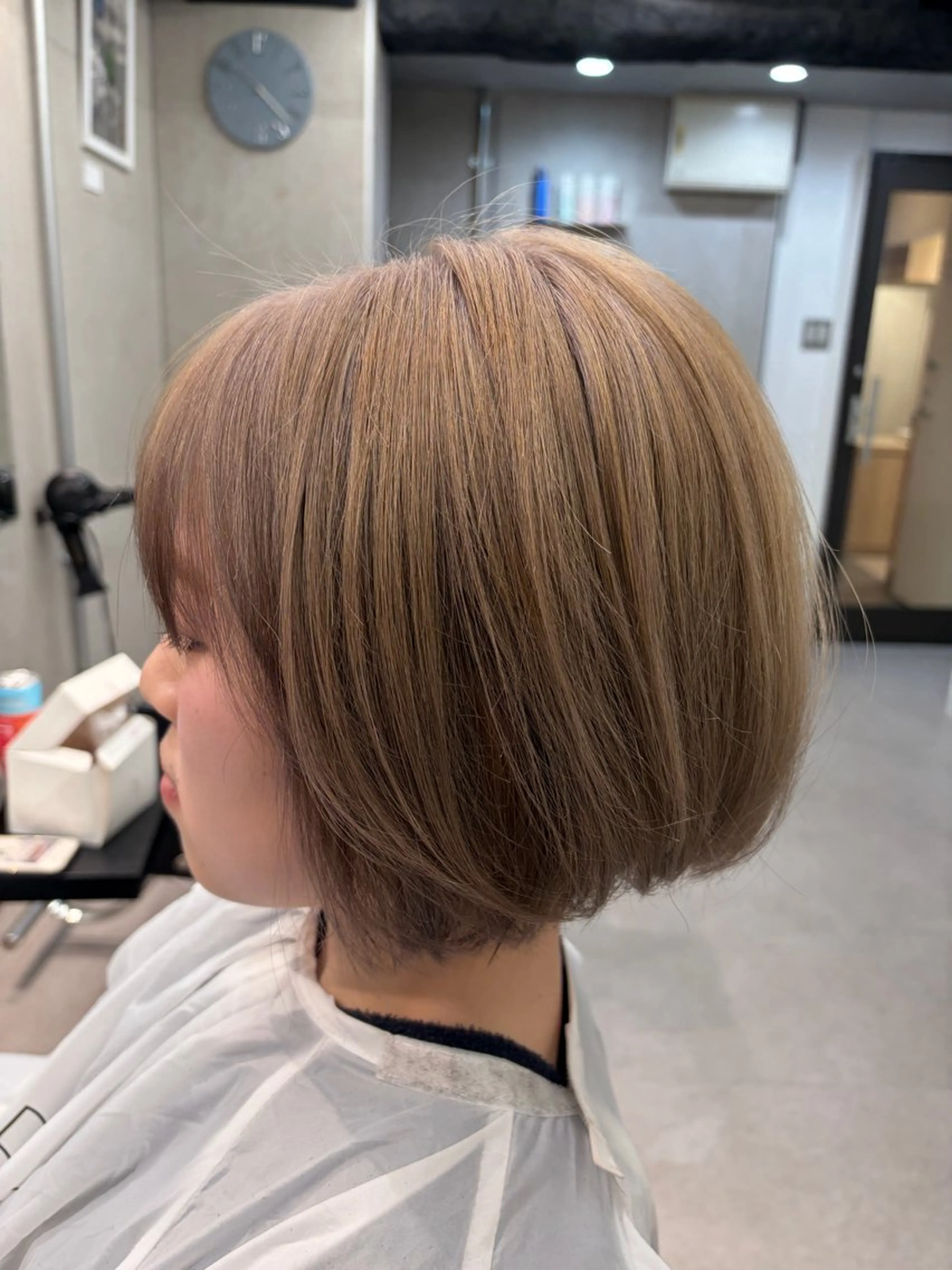 ショート ヘアカラー トリートメント SOZO Hair Make GINZA所属・👑艶髪/ブリーチ/ 縮毛矯正/パーマ👑のヘアスタイル