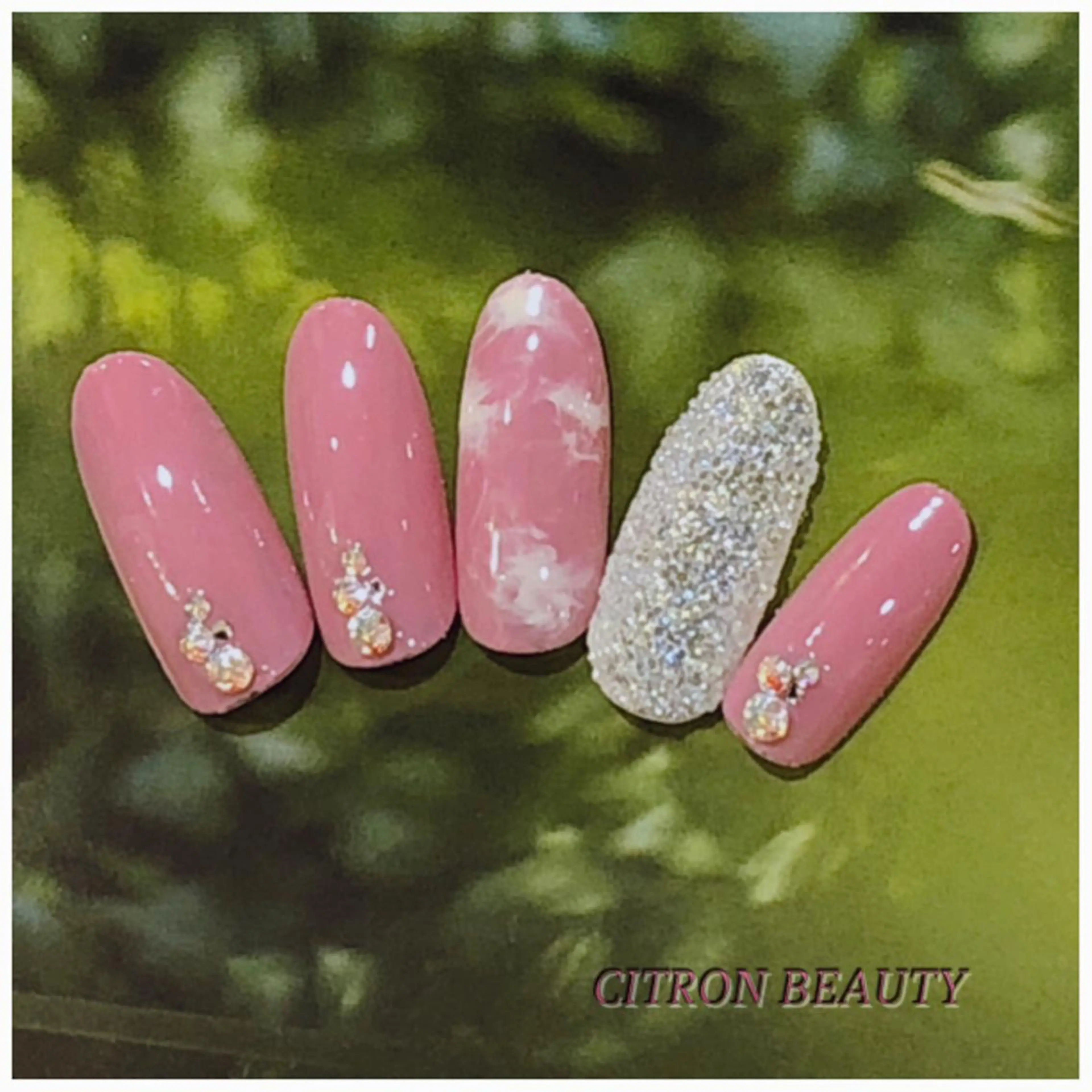 ネイル ピンク ネイルチップ CITRON NAIL💅練習生のネイルデザイン