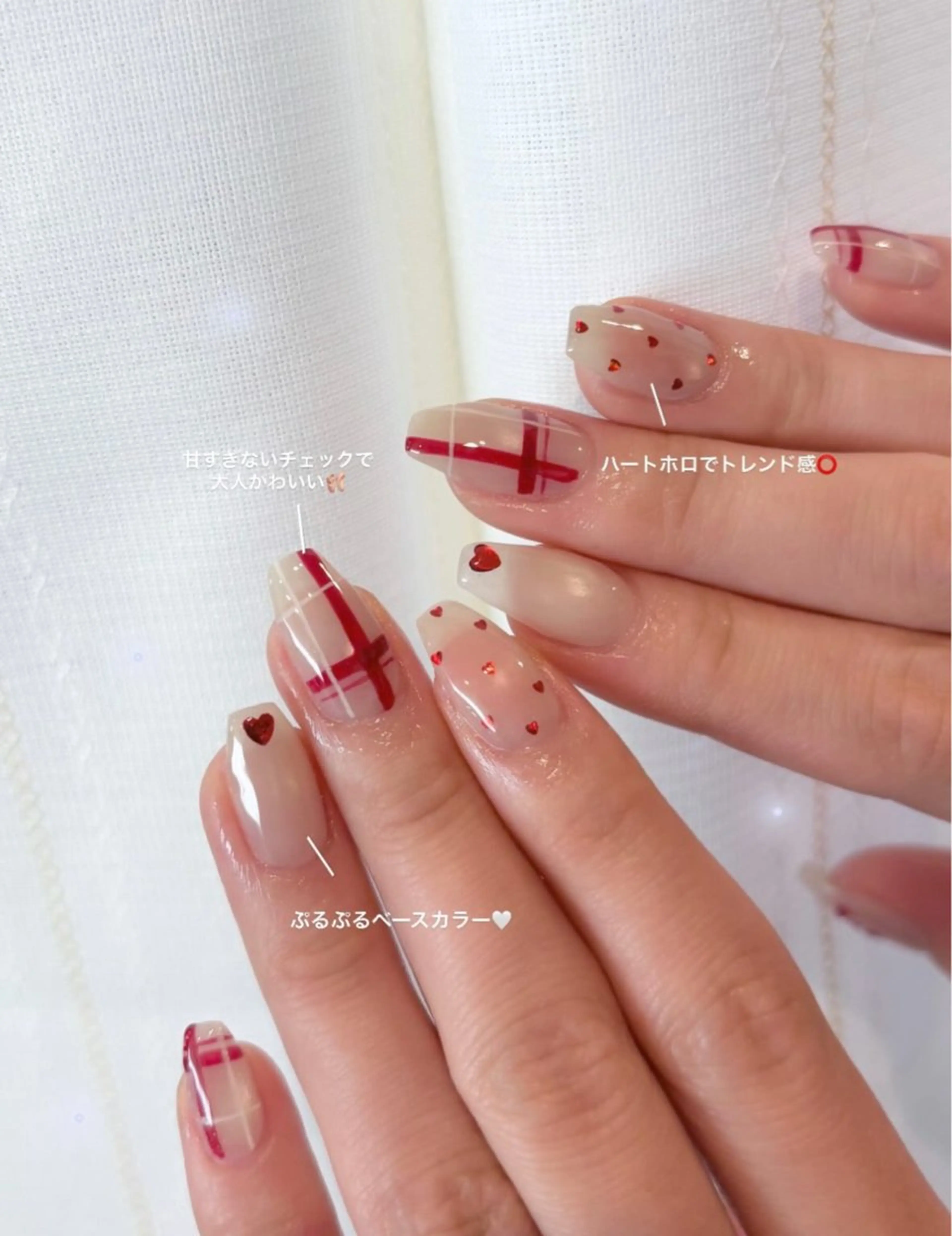 ネイル バレンタイン ハンドネイル ハンドケア flower nail salon所属・あや✨🌸 カワイイ系ピンク専門のネイルデザイン