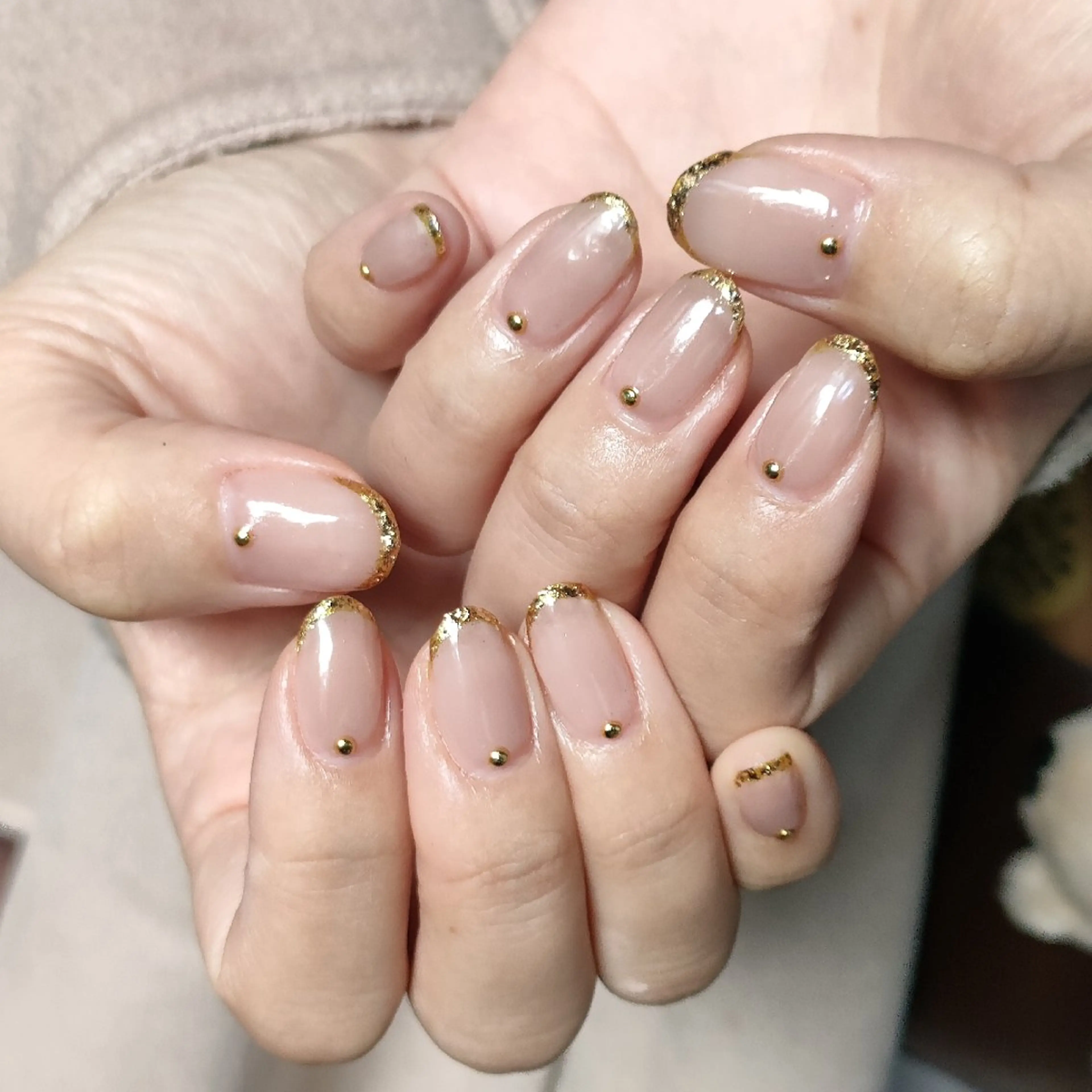 ネイル フレンチネイル ミラーネイル oir. nailsalonのネイルデザイン